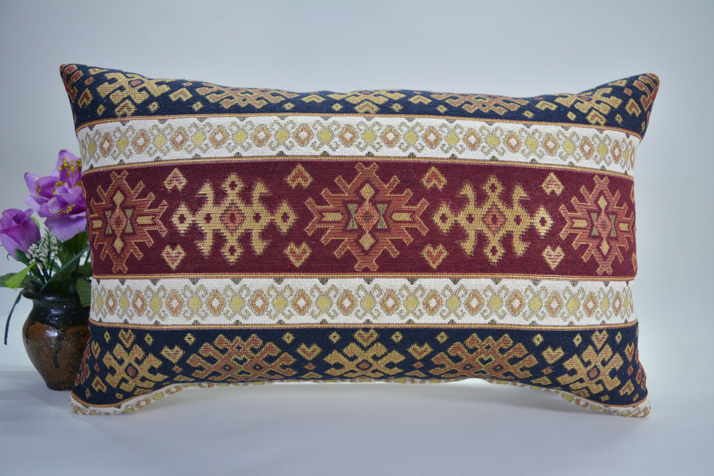 Exclusief Bohemian Stijl Kussen van Oorspronkelijk Handgeweven Kelim 12x20inc. // 30x50cm., Unique, Stylish & Elegant Home Decor,