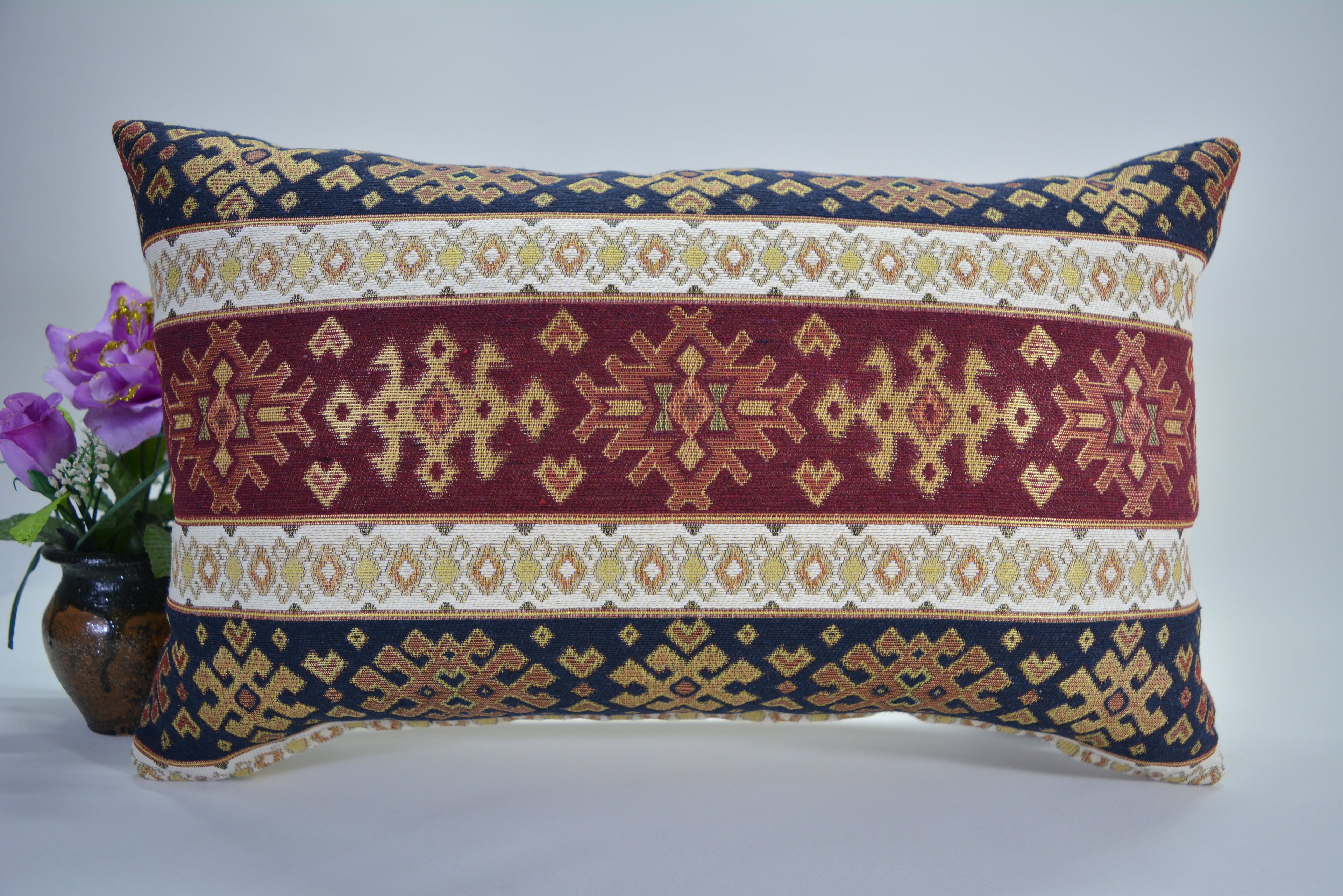 Exclusief Bohemian Stijl Kussen van Oorspronkelijk Handgeweven Kelim 12x20inc. // 30x50cm., Unique, Stylish & Elegant Home Decor,