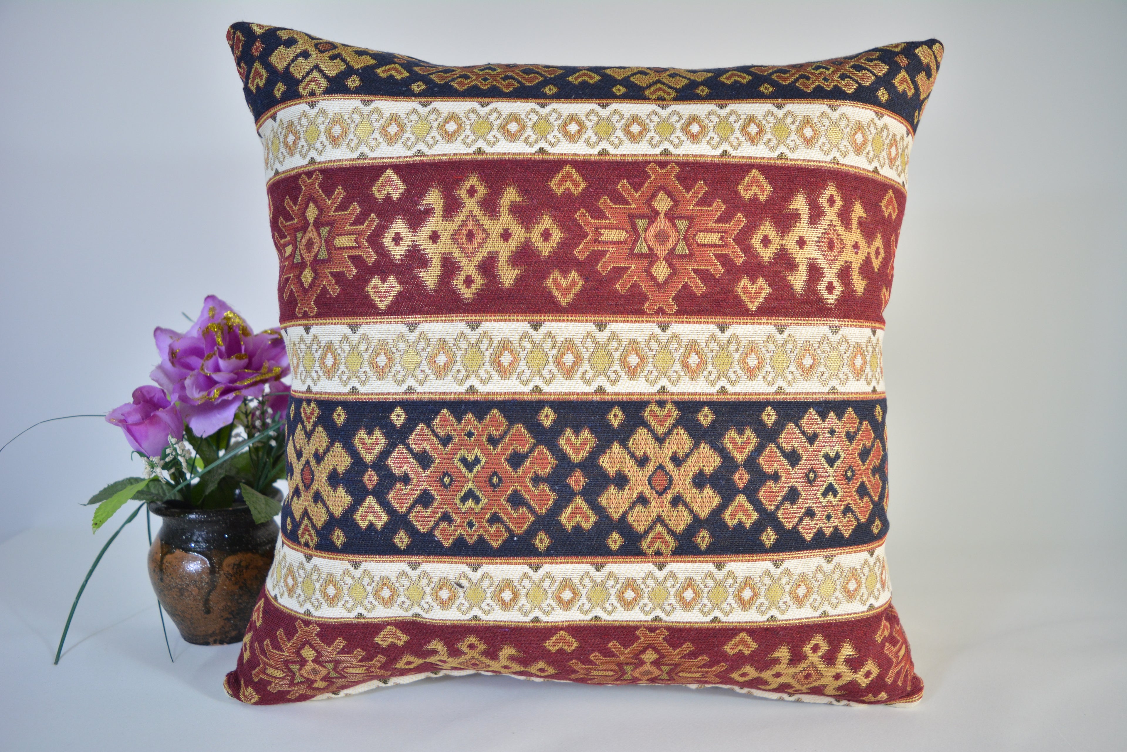 Unique Design, Premium quality machine woven fabric, 16x16inc. // 40x40cm., Unique, Stylish & Elegant Home Decor, Authentic Pillow Cover, Luxury Cushion Cover – Unique Pattern,