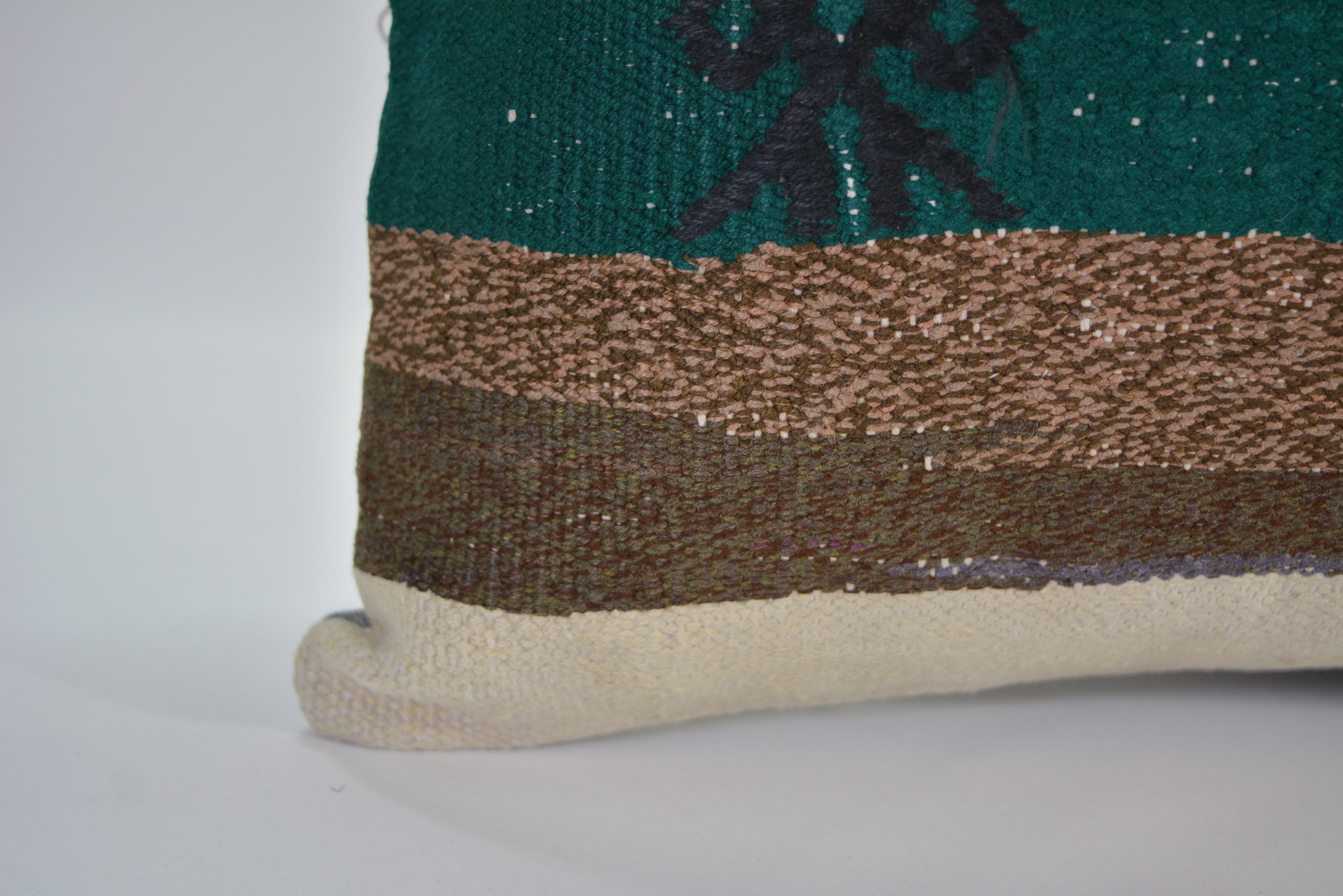 Handgemaakt Kelim Sierkussen van Vintage Tapijt 30x60cm. // 12x24in. Uniek, Authentiek en Duurzaam