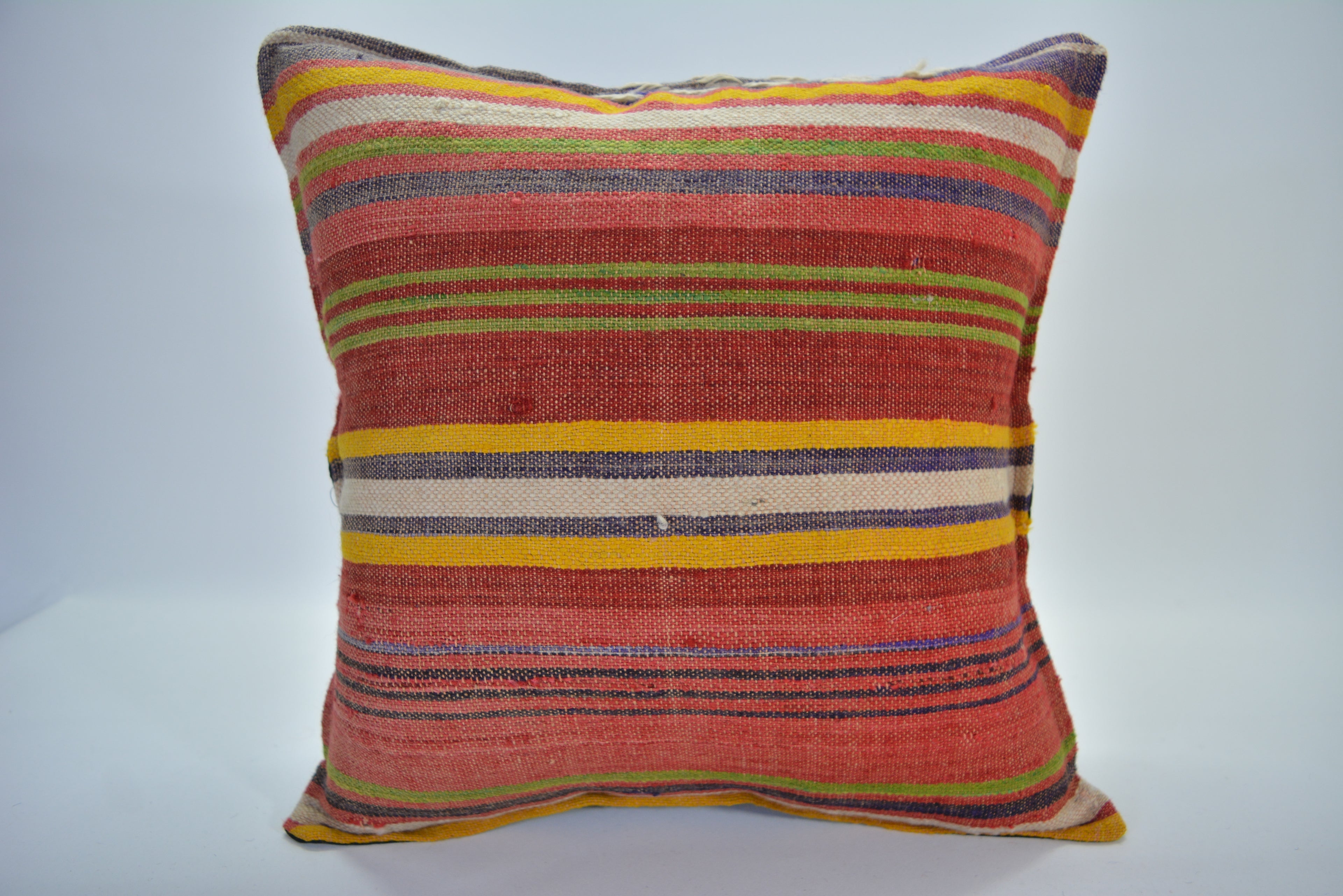 Decoratief Kussen van Hergebruikte Kelim 40x40cm. // 16x16in.