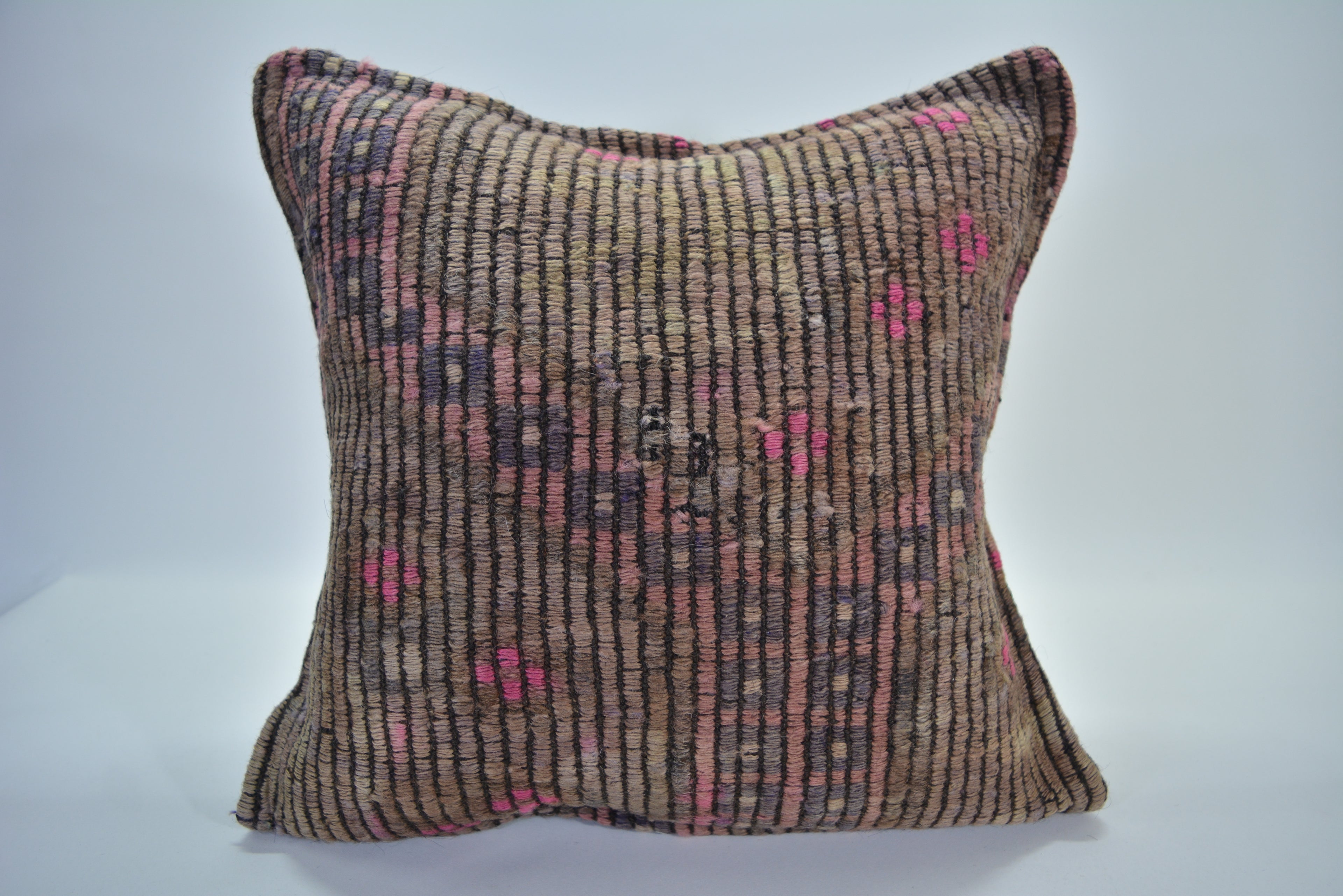 Decoratief Kussen van Hergebruikte Kelim 40x40cm. // 16x16in.