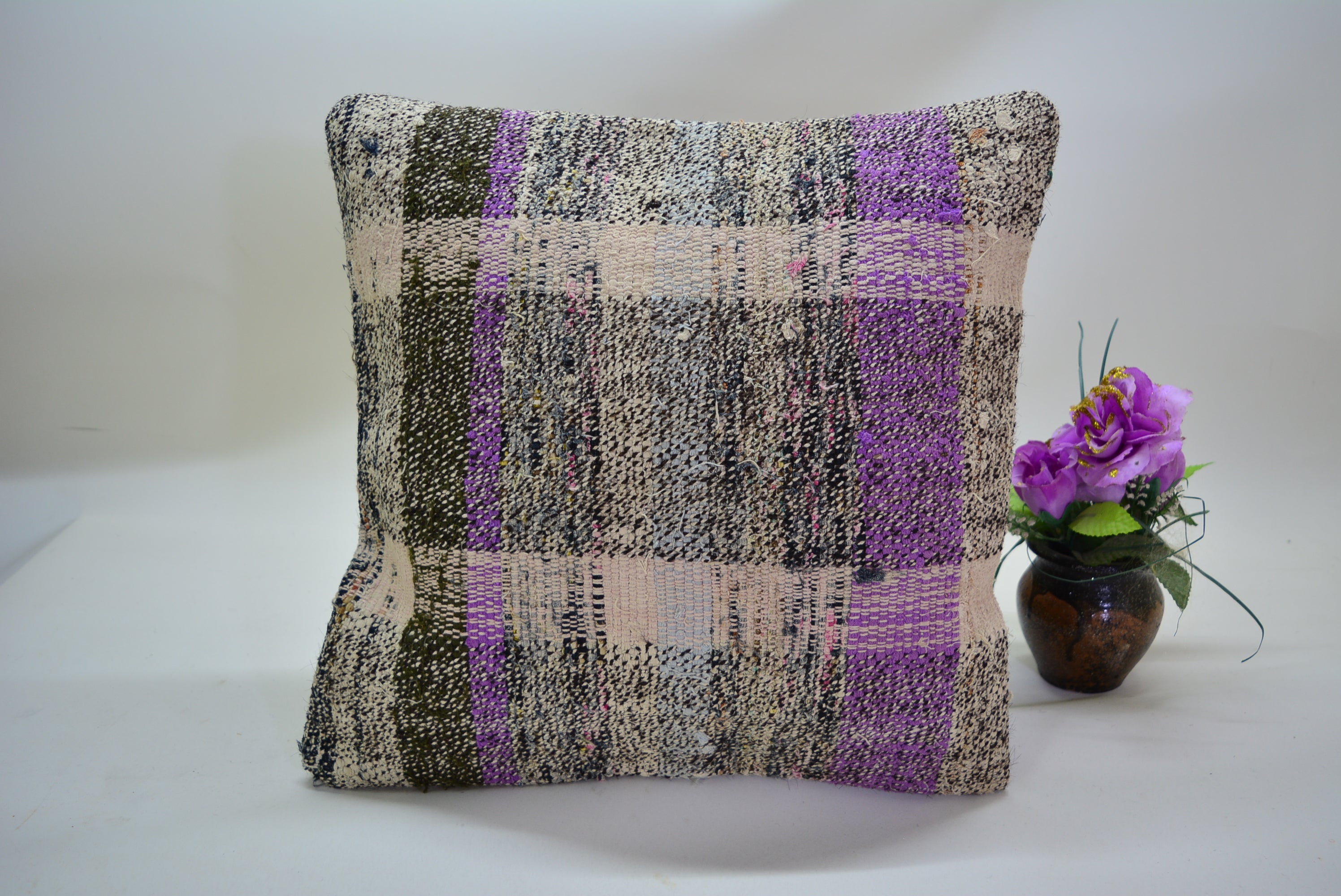 Exclusieve Boho Stijl Kelim Kussenhoes 40x40cm. // 16x16in.