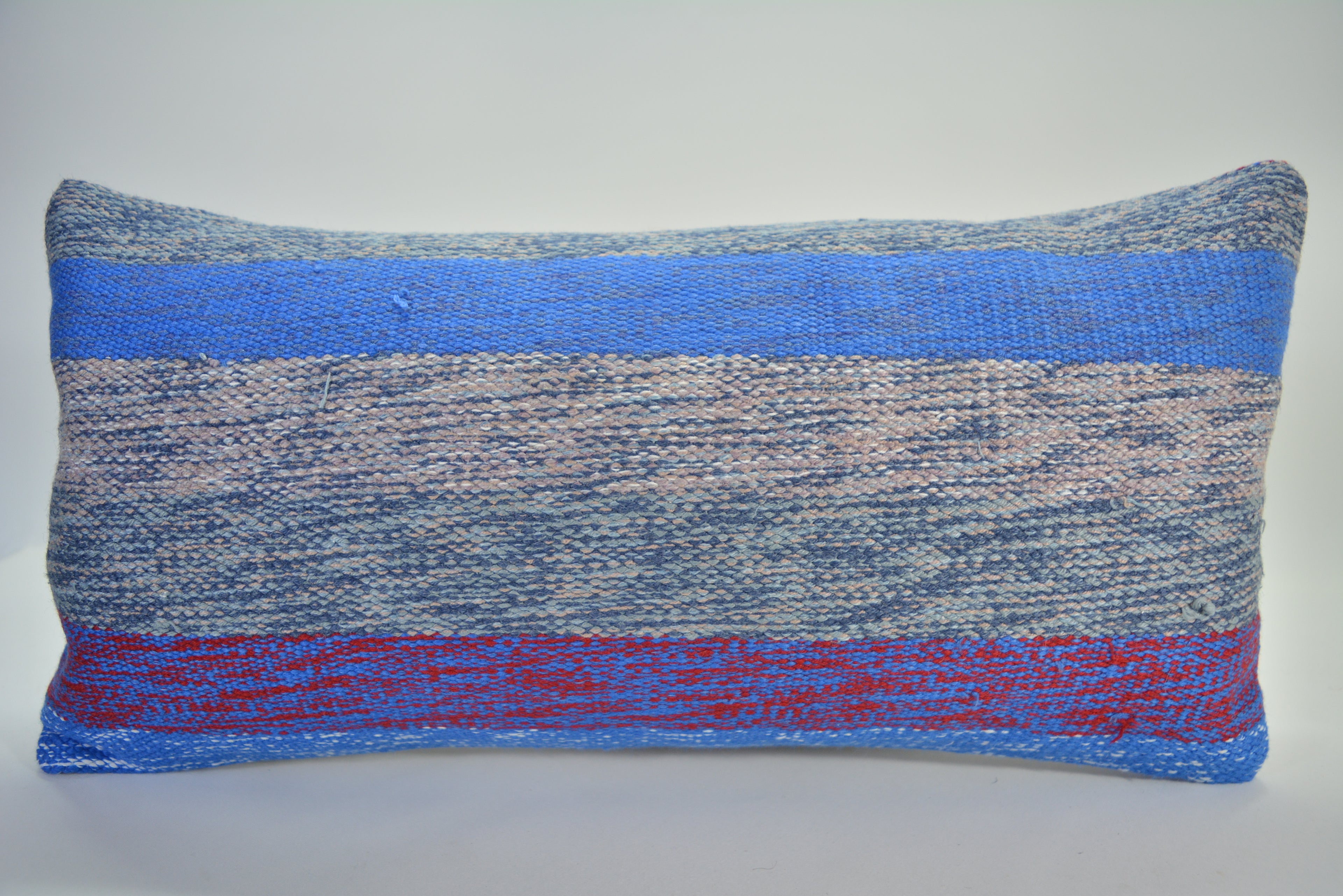 Handgemaakt Kelim Sierkussen van Vintage Tapijt 30x60cm. // 12x24in. Uniek, Authentiek en Duurzaam
