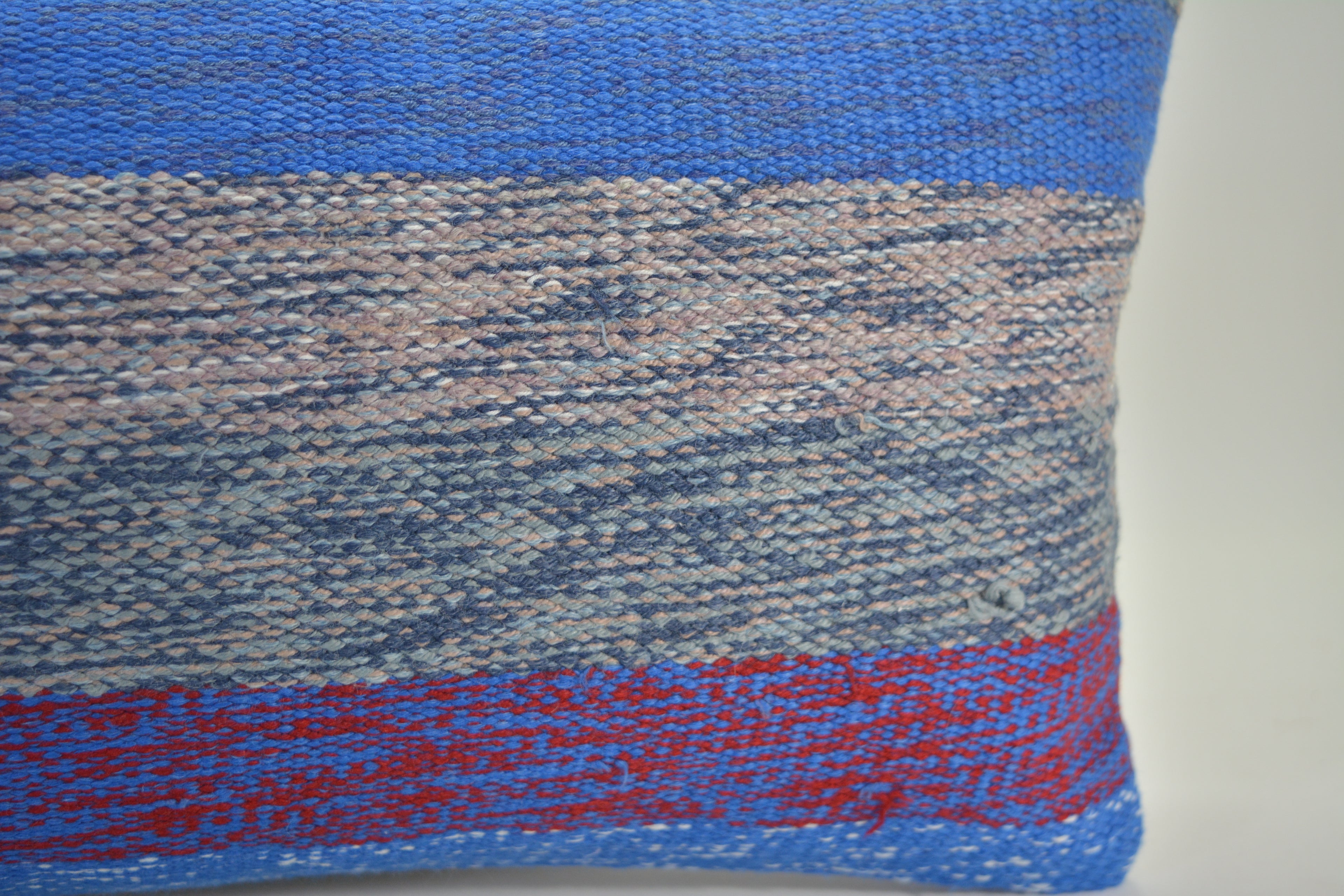 Handgemaakt Kelim Sierkussen van Vintage Tapijt 30x60cm. // 12x24in. Uniek, Authentiek en Duurzaam