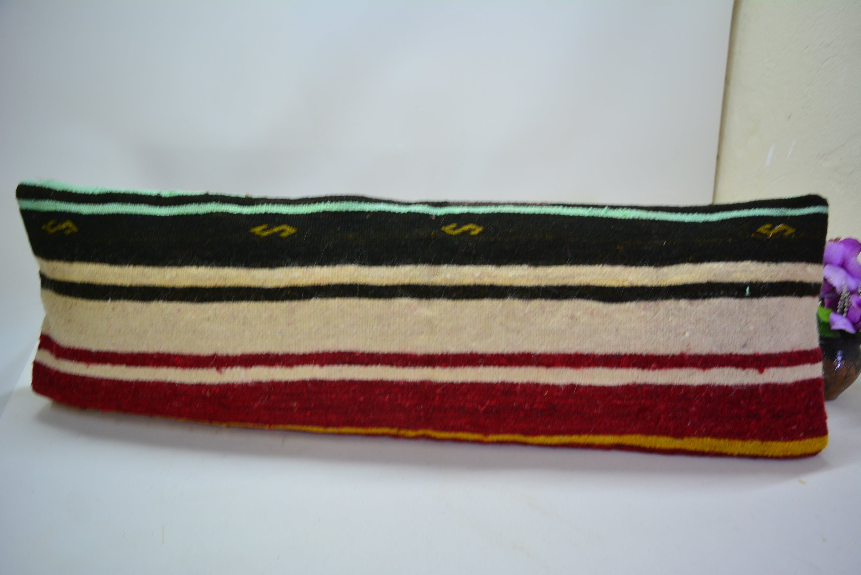 Uniek Handgemaakt Kelim Kussen 30x90cm. // 12x35in