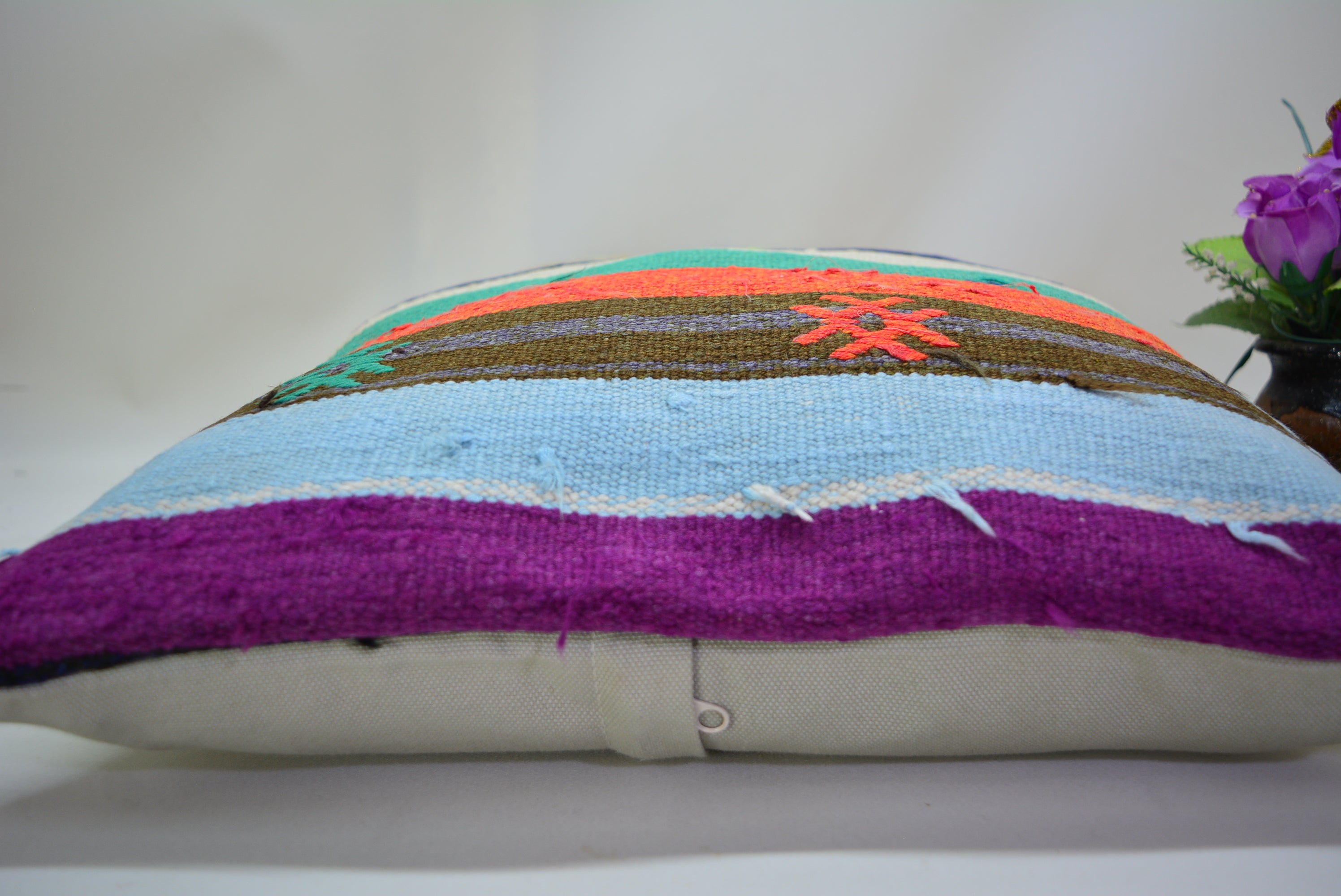 Exclusieve Boho Stijl Kelim Kussenhoes 40x40cm. // 16x16in.