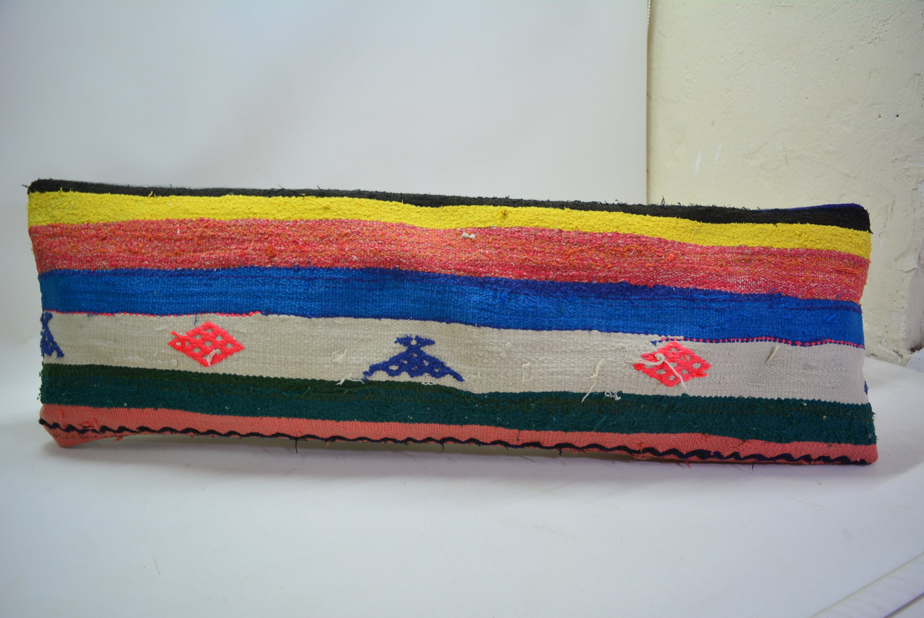 Uniek Handgemaakt Kelim Kussen 30x90cm. // 12x35in