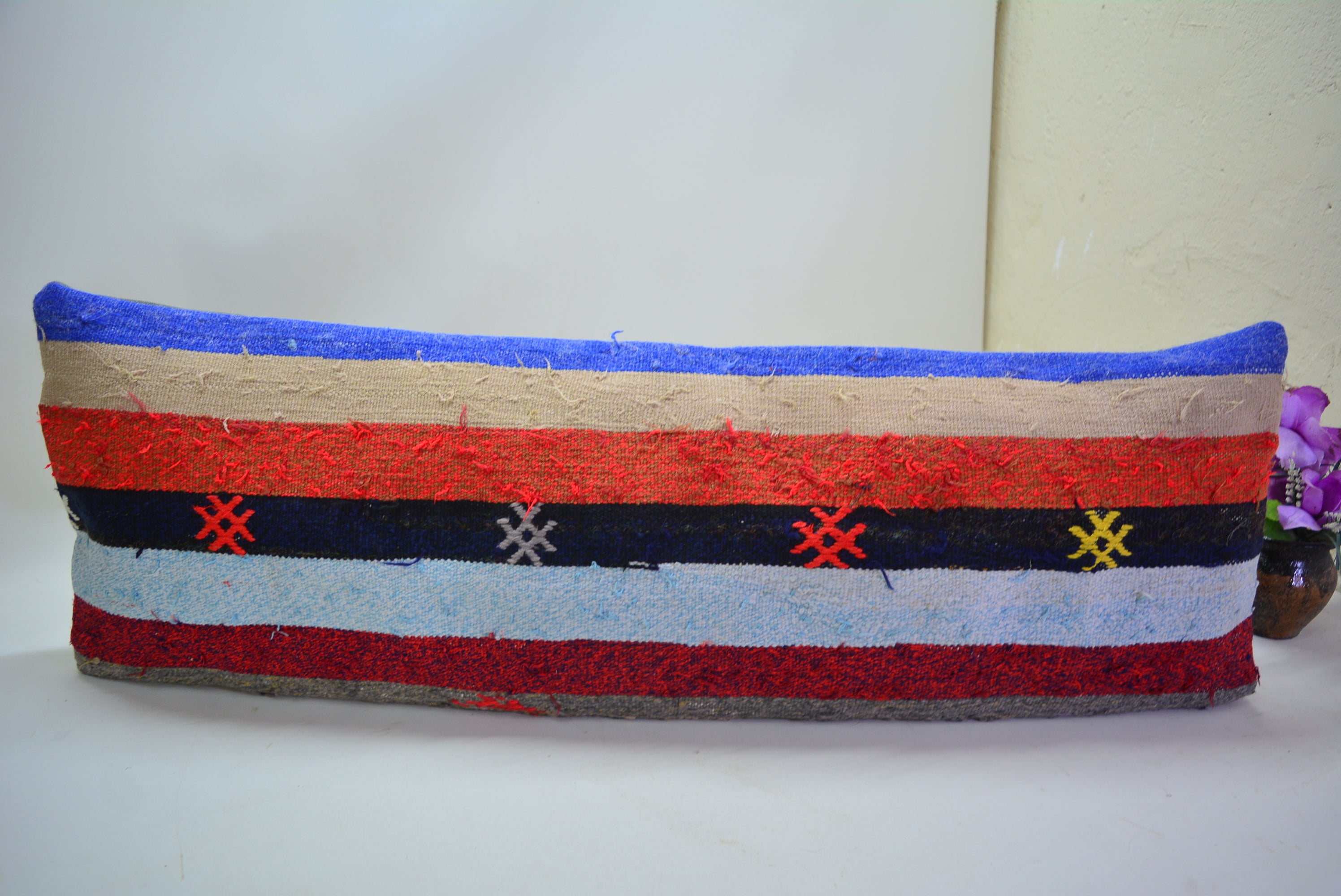Uniek Handgemaakt Kelim Kussen 30x90cm. // 12x35in
