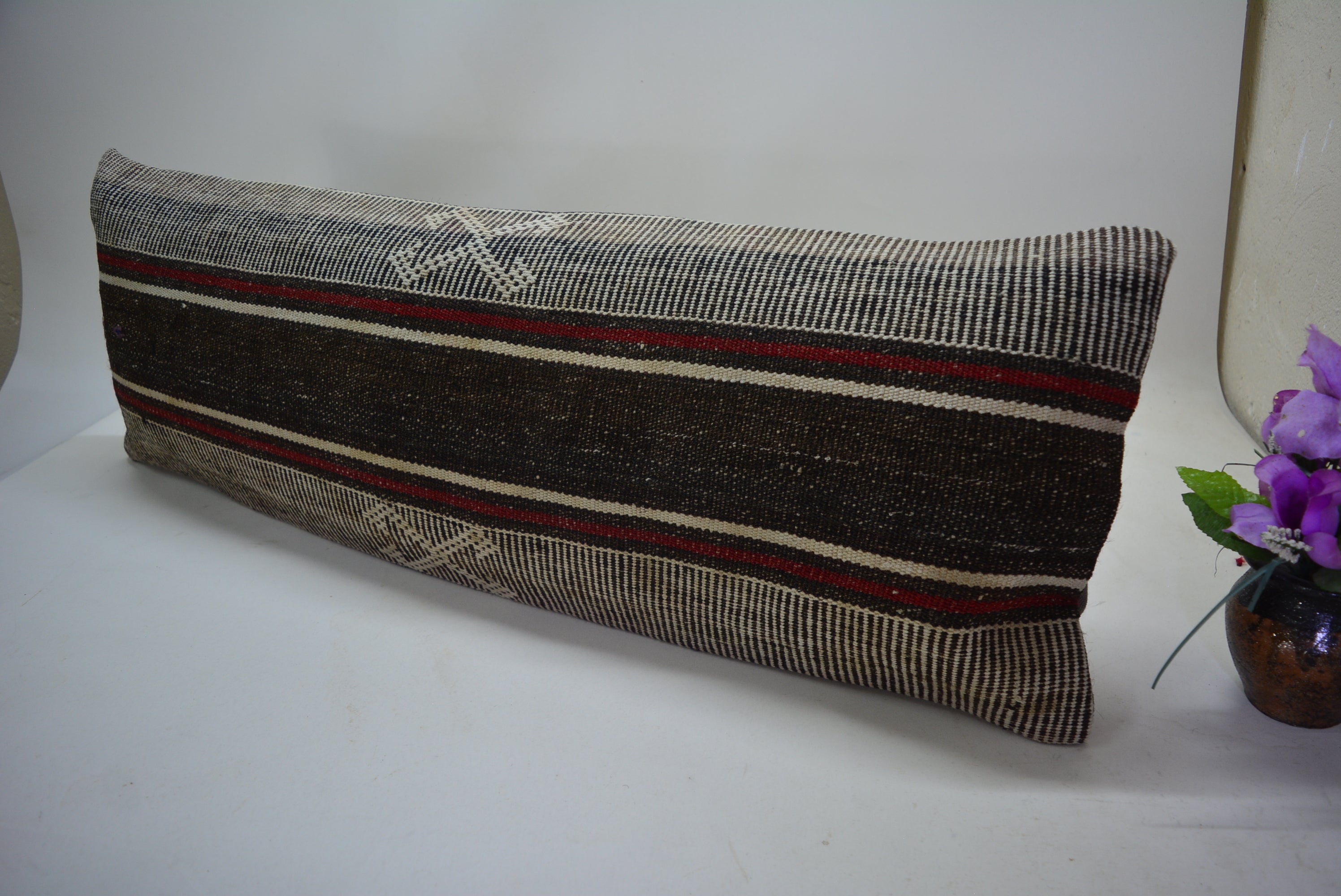 Exclusief Bohemian Stijl Kussen van Oorspronkelijk Handgeweven Kelim 30x90cm. // 12x35in.
