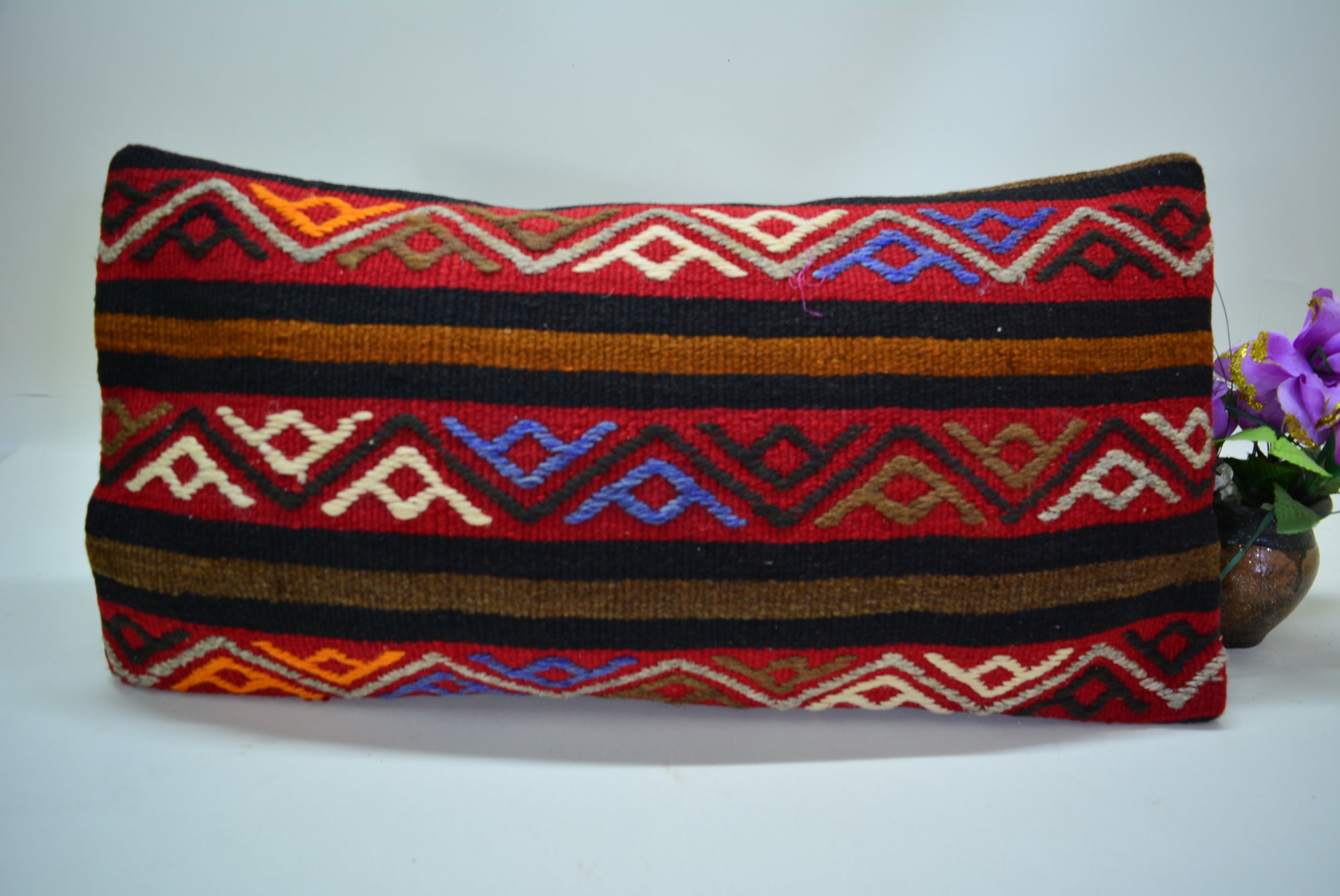 Vintage Boho Kelim Kussenhoes 30x60cm. // 12x24in.