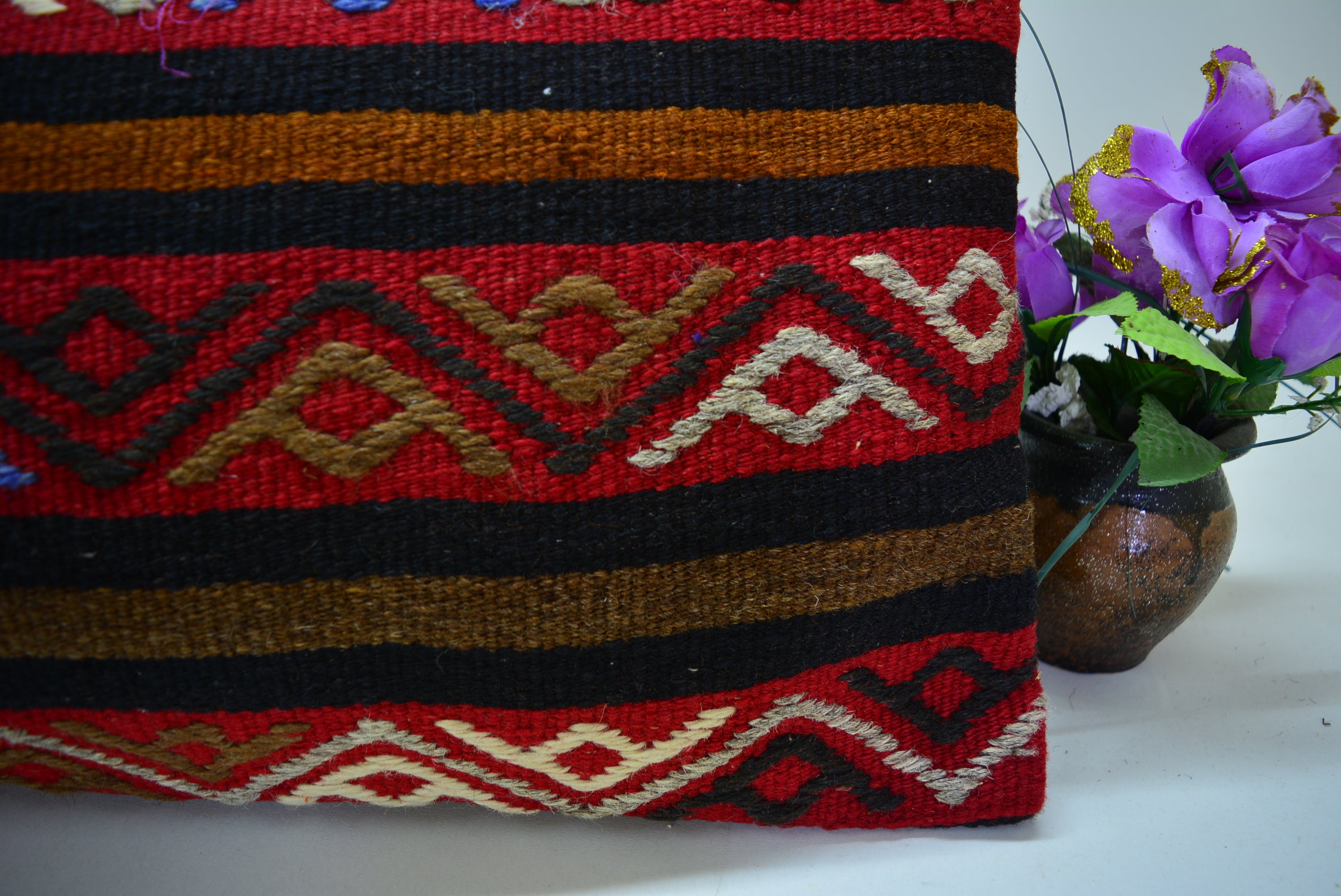Vintage Boho Kelim Kussenhoes 30x60cm. // 12x24in.