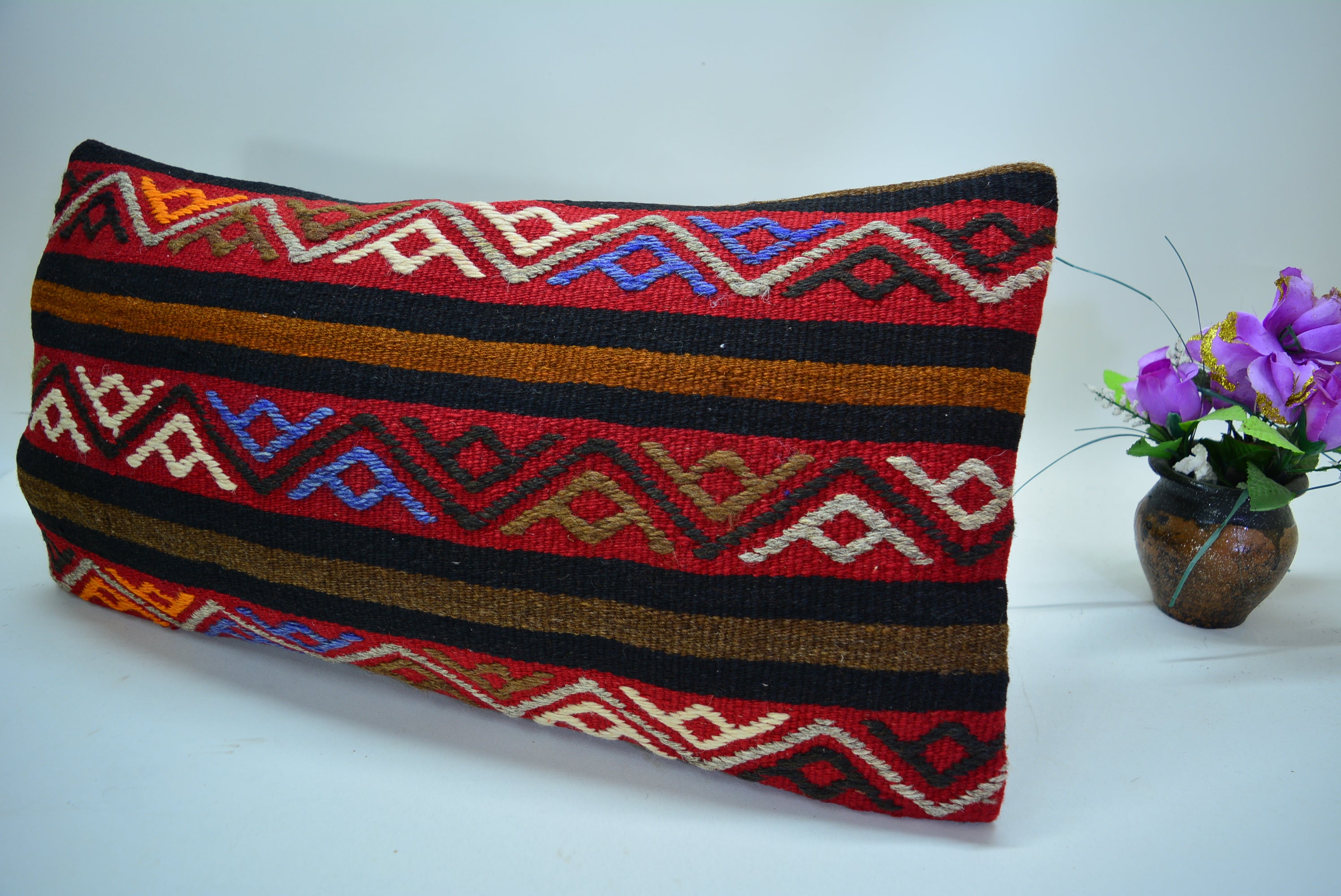 Vintage Boho Kelim Kussenhoes 30x60cm. // 12x24in.