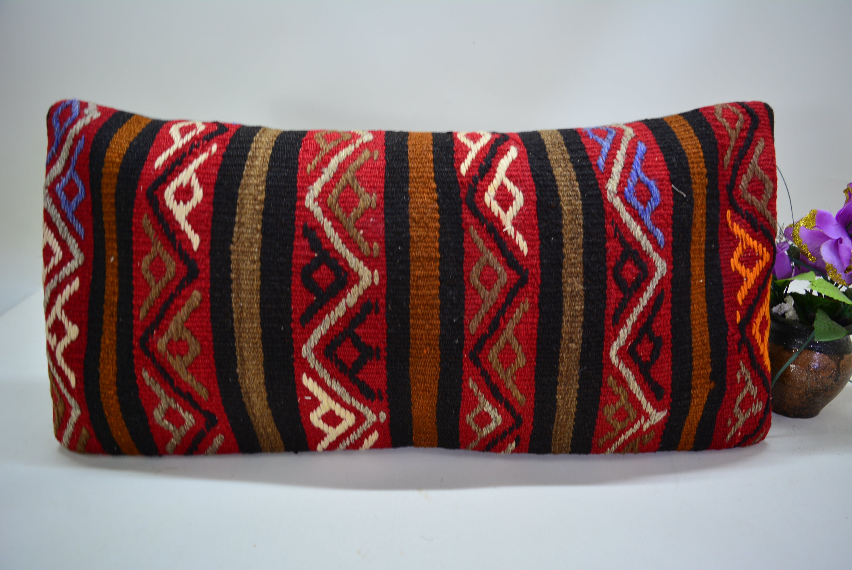 Vintage Boho Kelim Kussenhoes 30x60cm. // 12x24in.