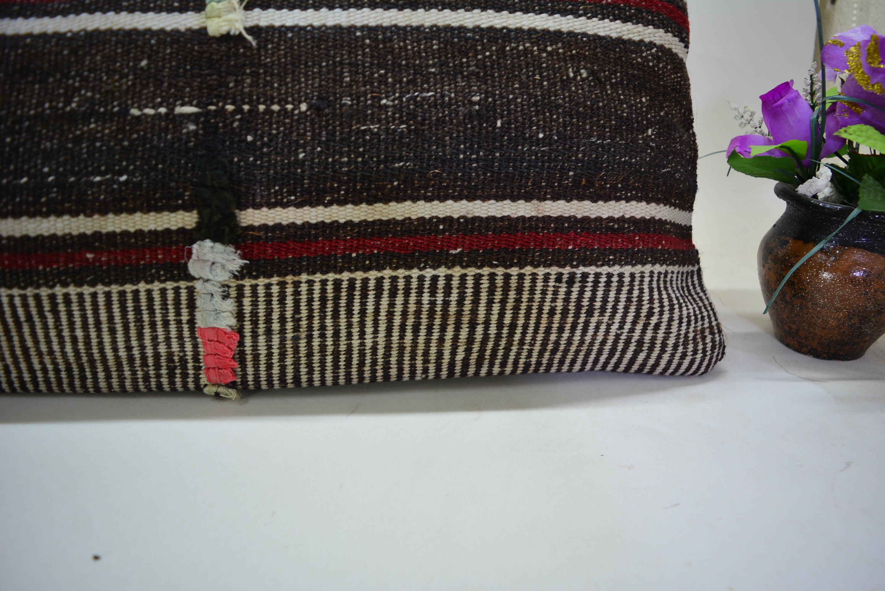 Bohemian Handgeweven Kelim Kussen 30x90cm. // 12x35in. Exclusief