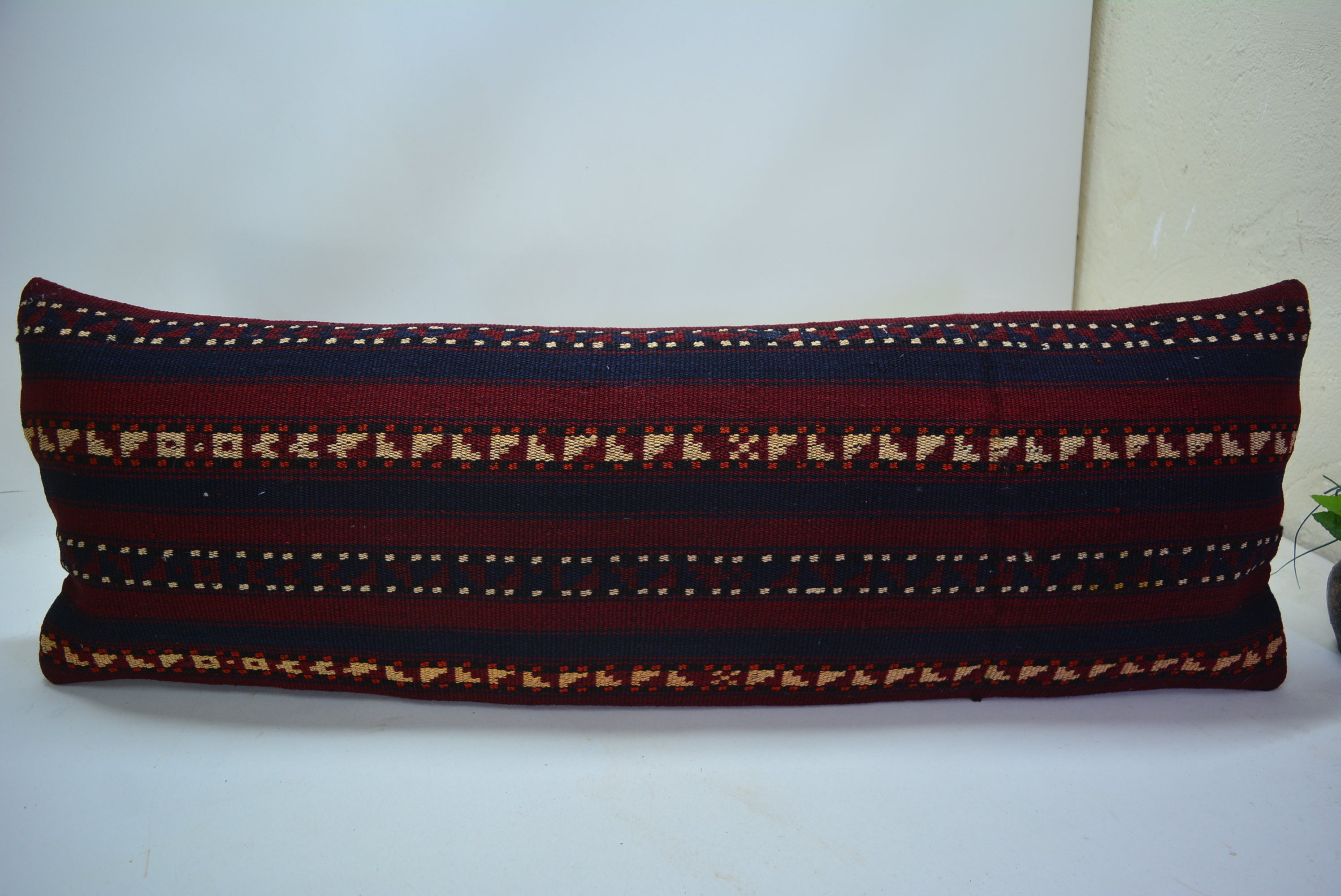 Exclusief Bohemian Stijl Kussen van Oorspronkelijk Handgeweven Kelim 30x90cm. // 12x35in.