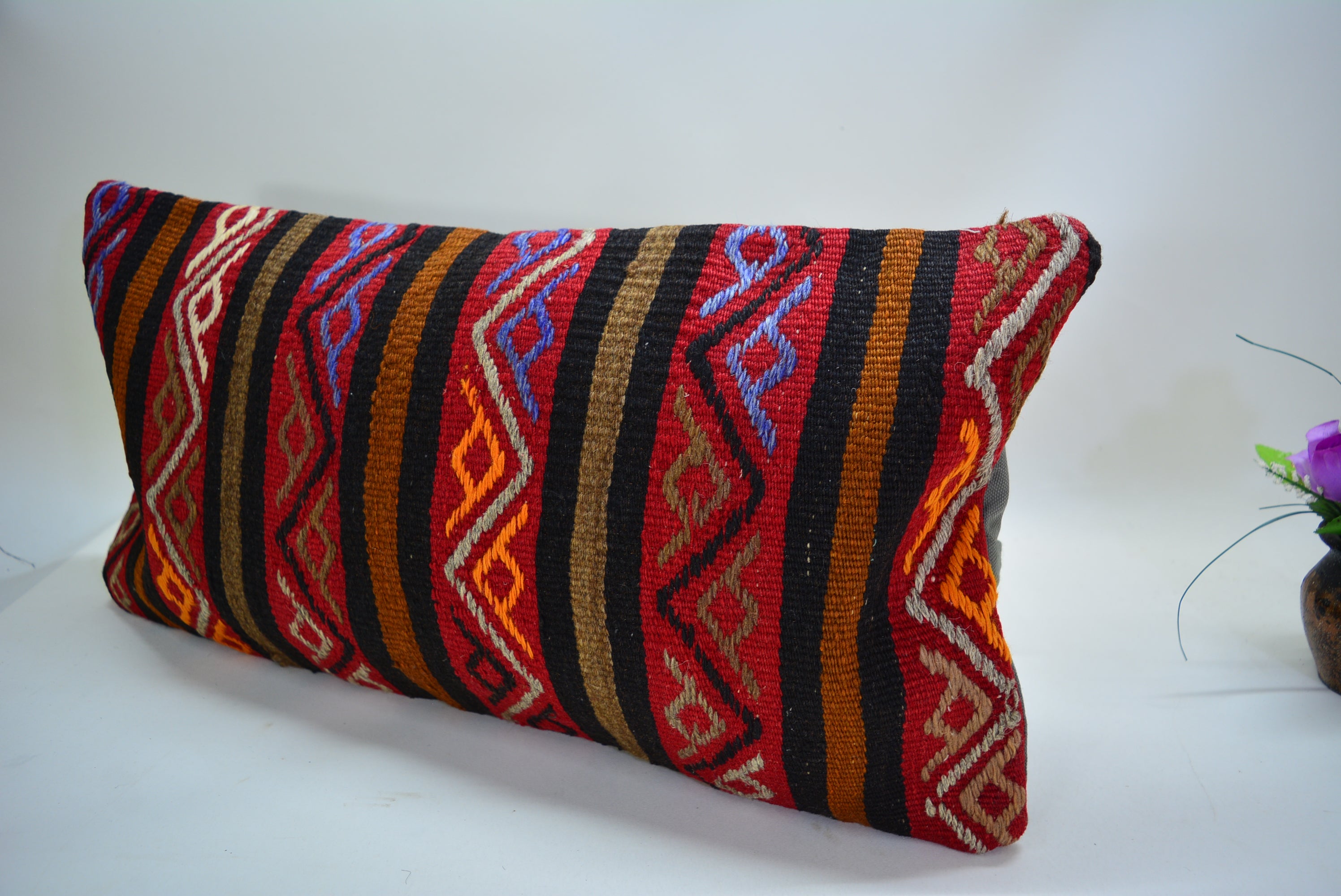 Vintage Boho Kelim Kussenhoes 30x60cm. // 12x24in.