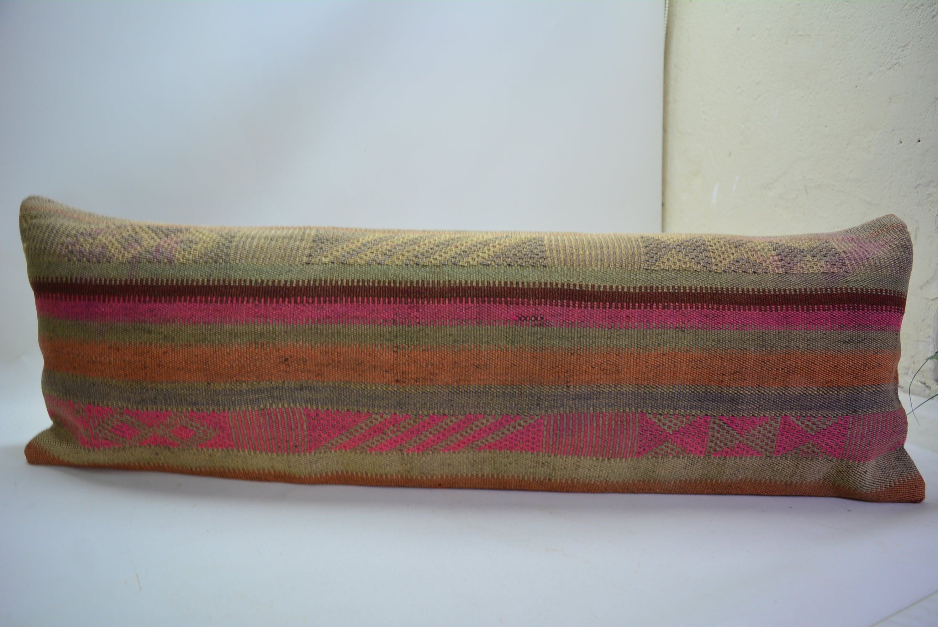 Exclusief Bohemian Stijl Kussen van Oorspronkelijk Handgeweven Kelim 30x90cm. // 12x35in.