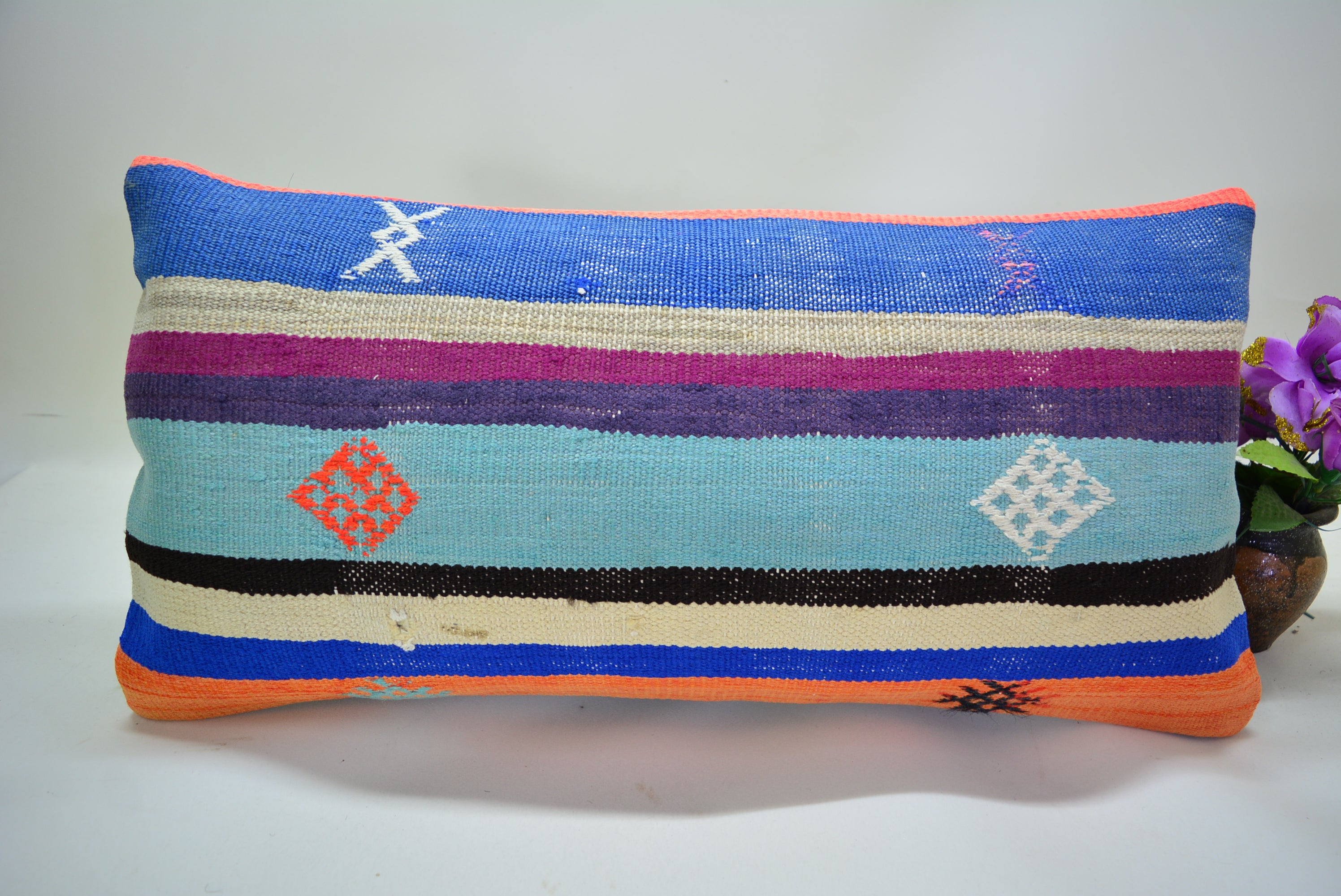 Vintage Boho Kelim Kussenhoes 30x60cm. // 12x24in.