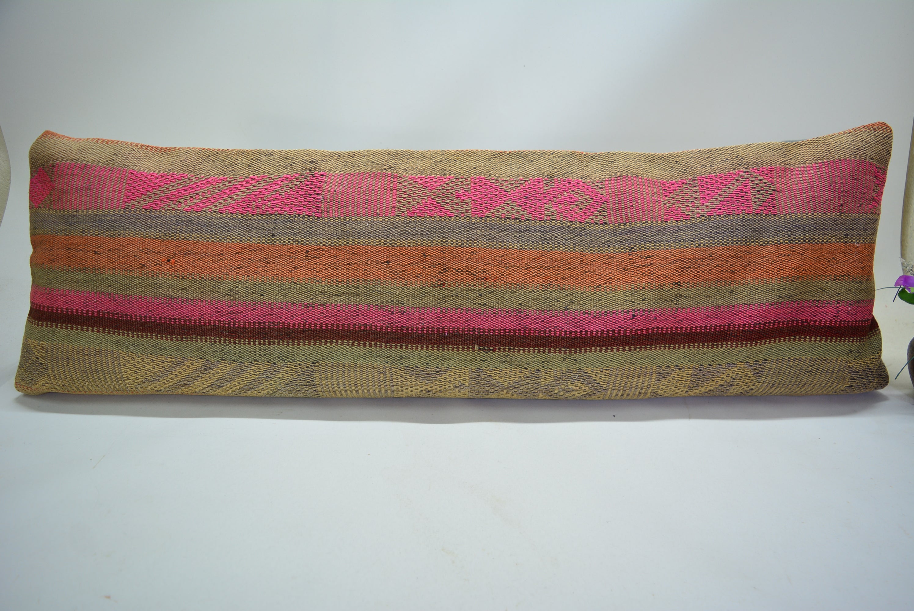 Authentiek Kelim Sierkussen 30x90cm. // 12x35in. Met de Hand Gemaakt uit Originele Tapijten