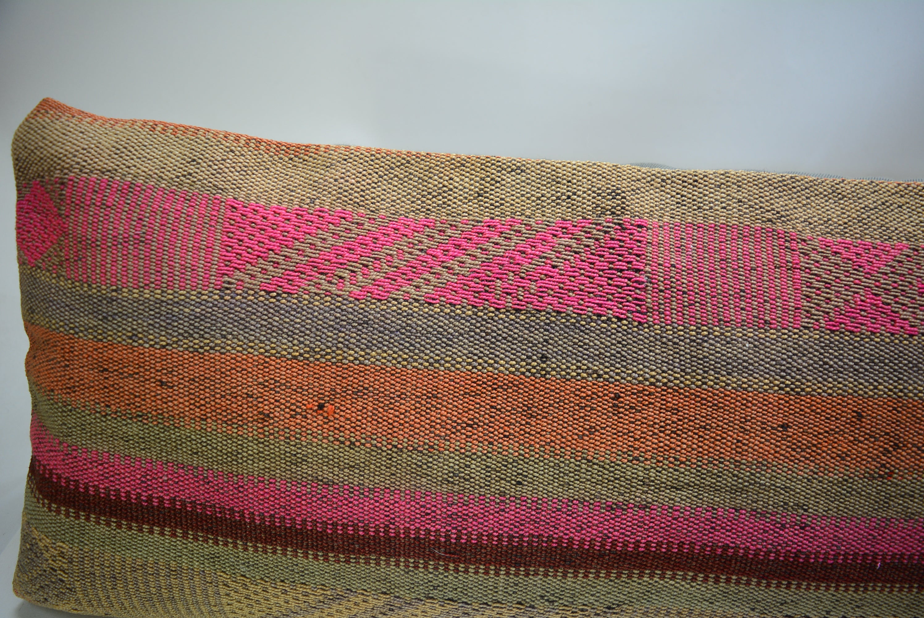 Authentiek Kelim Sierkussen 30x90cm. // 12x35in. Met de Hand Gemaakt uit Originele Tapijten