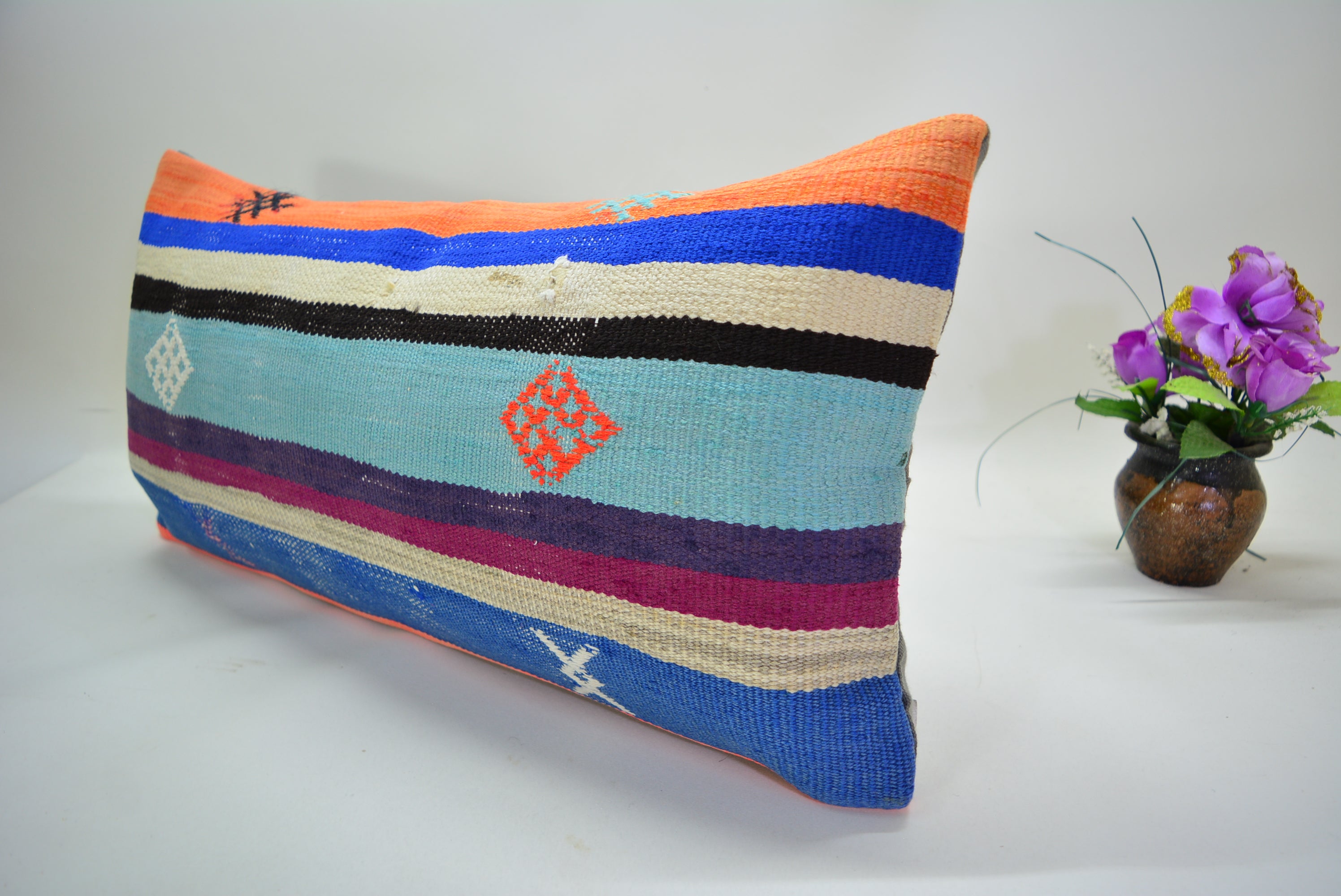 Vintage Boho Kelim Kussenhoes 30x60cm. // 12x24in.