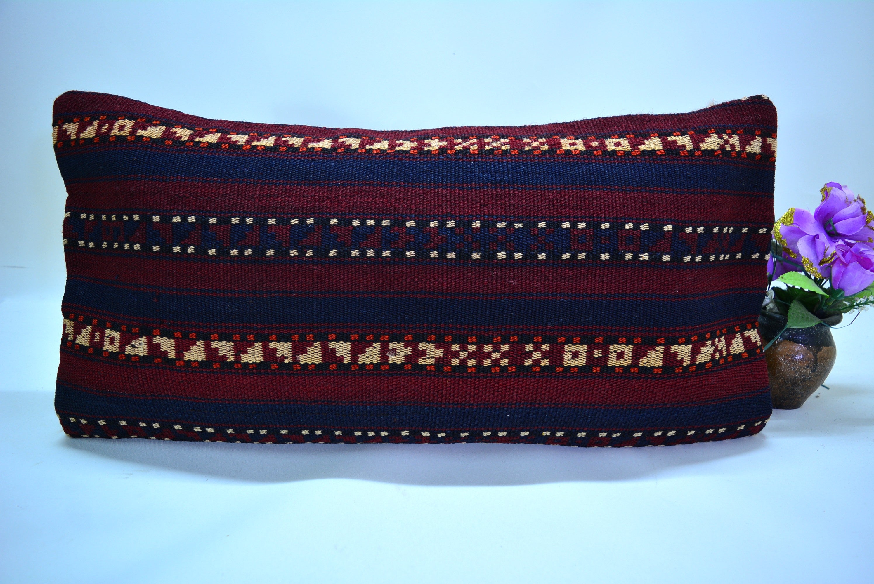 Vintage Boho Kelim Kussenhoes 30x60cm. // 12x24in.