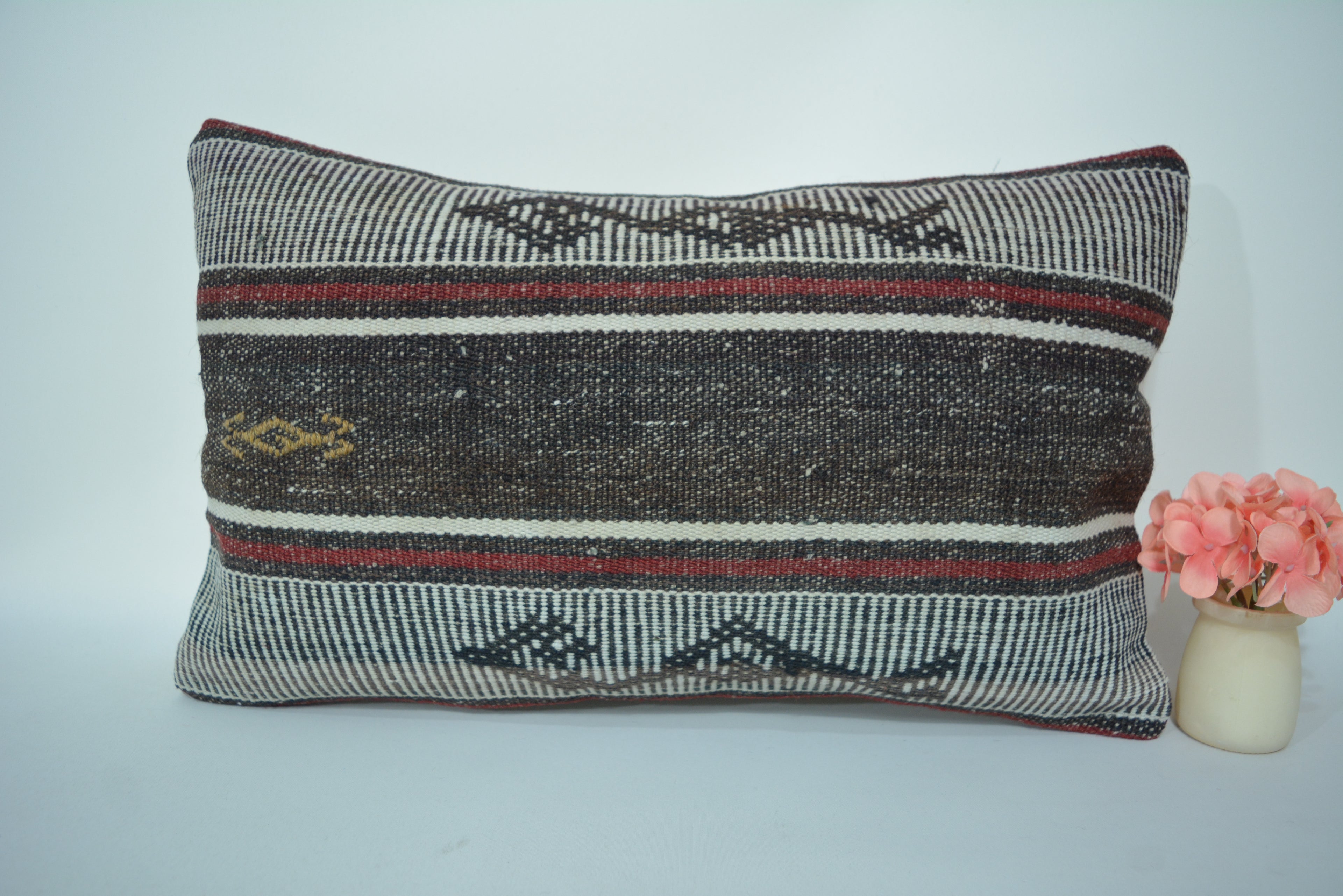 Authentiek Kelim Sierkussen 30x50cm. // 12x20in. Met de Hand Gemaakt uit Originele Tapijten