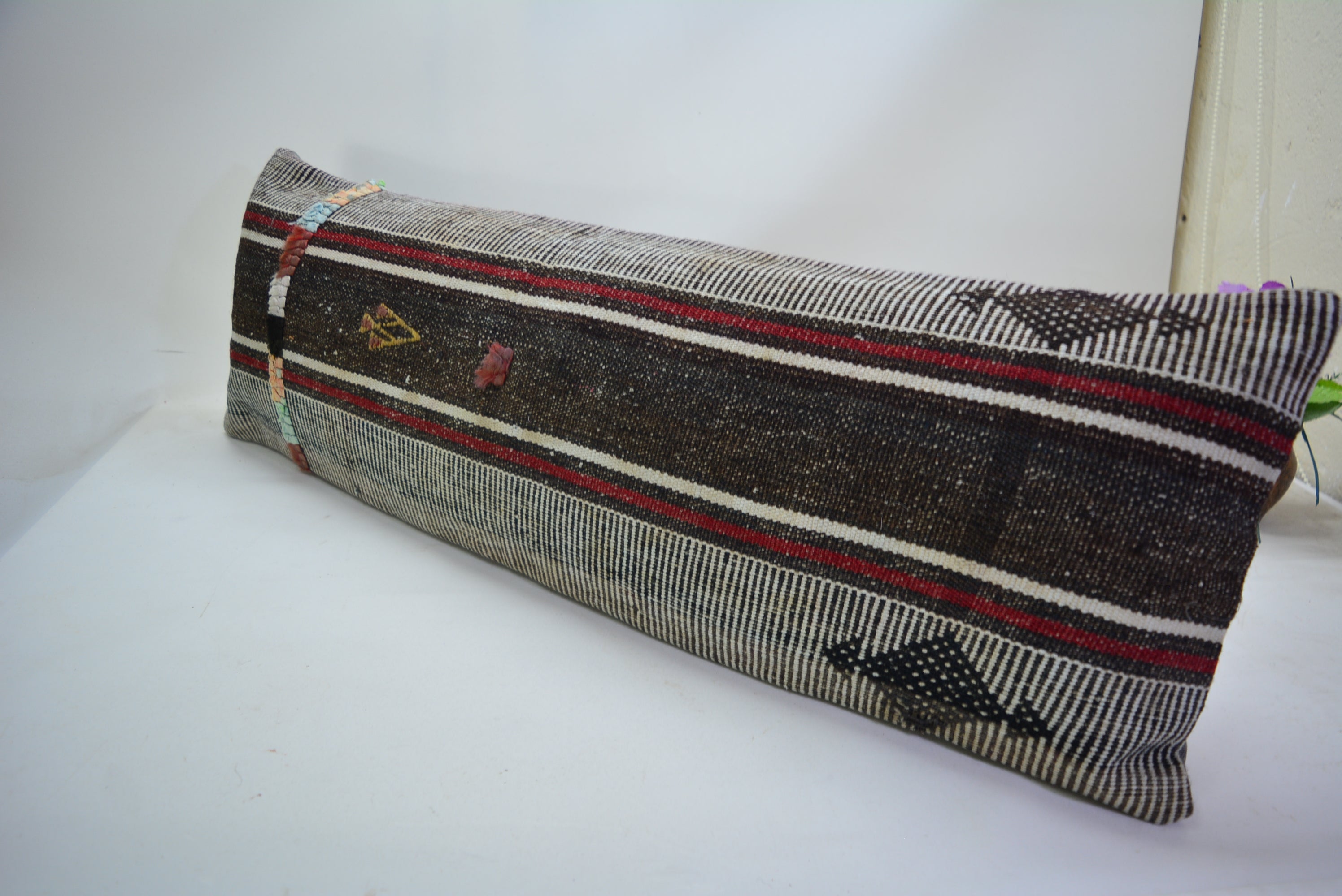 Authentiek Kelim Sierkussen 30x90cm. // 12x35in. Met de Hand Gemaakt uit Originele Tapijten