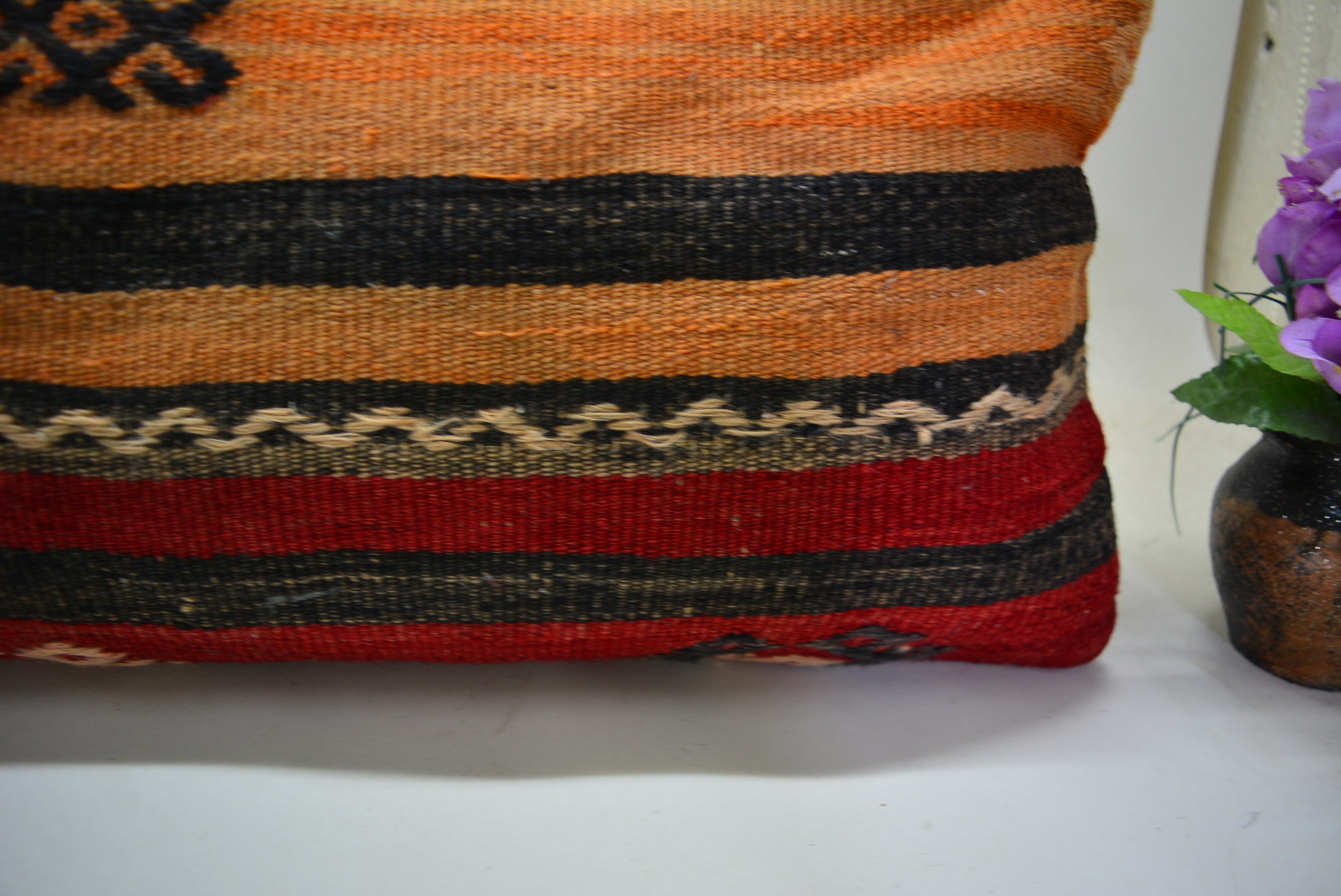 Authentiek Kelim Sierkussen 30x90cm. // 12x35in. Met de Hand Gemaakt uit Originele Tapijten