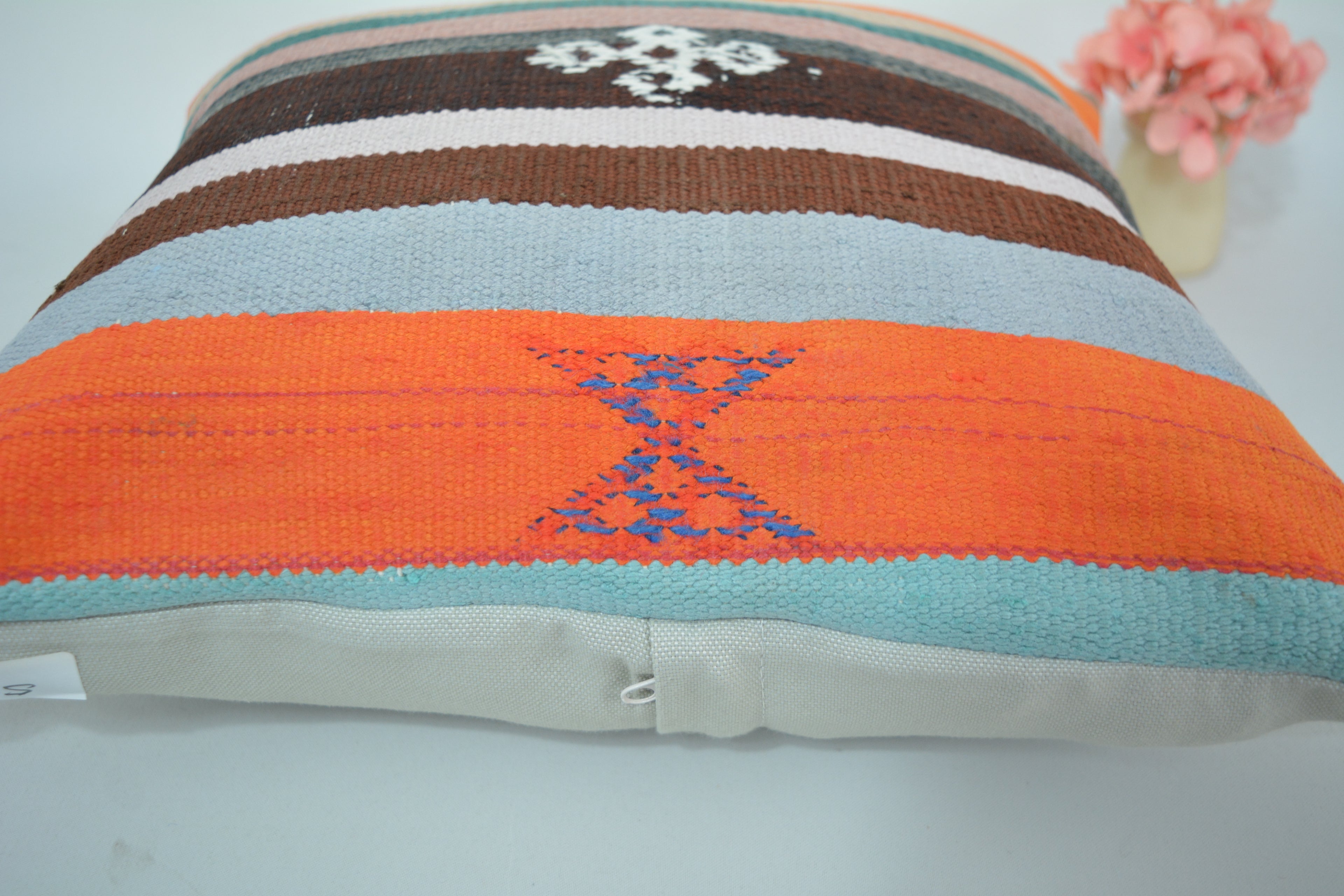 Exclusieve Boho Stijl Kelim Kussenhoes 40x40cm. // 16x16in.