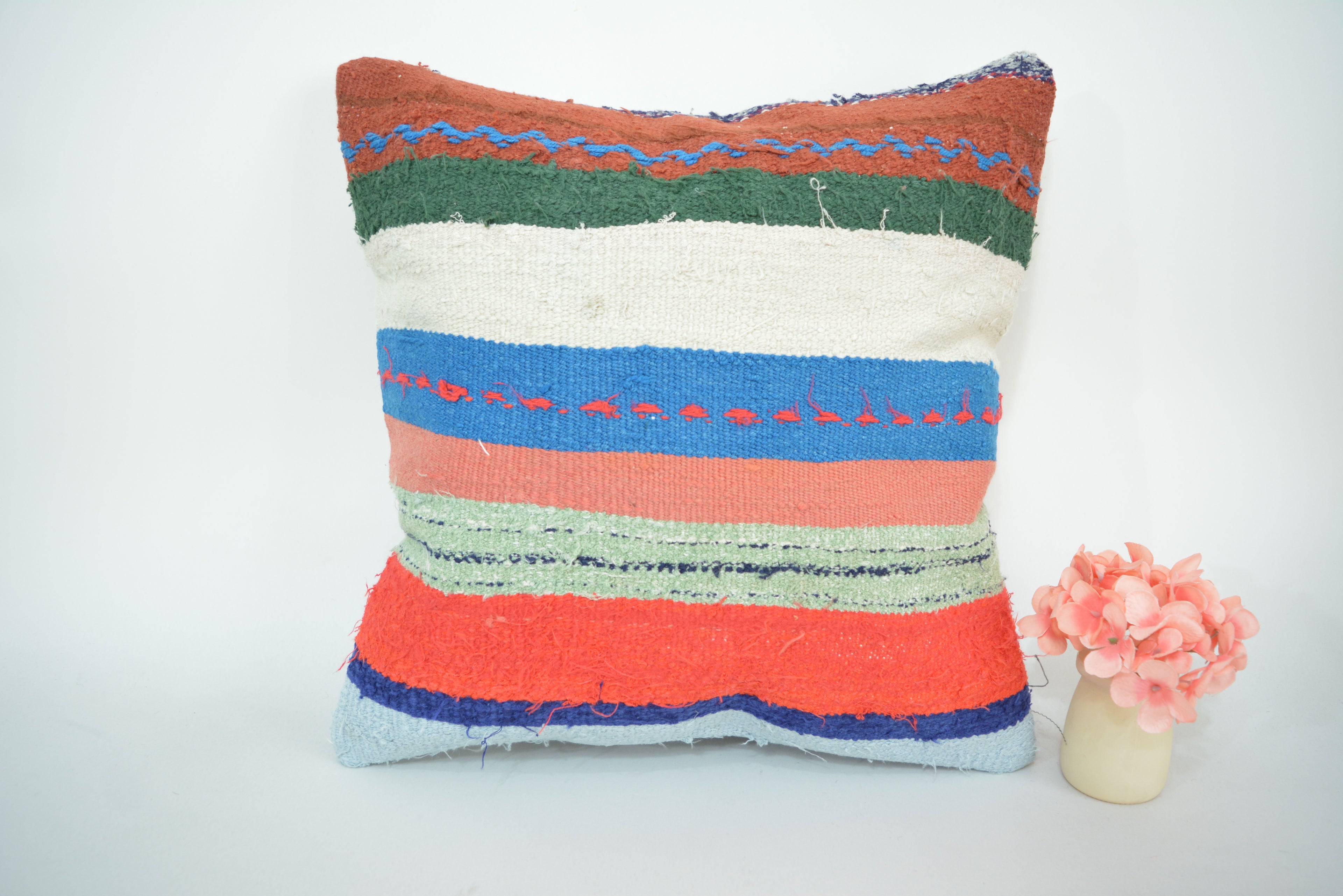 Exclusieve Boho Stijl Kelim Kussenhoes 40x40cm. // 16x16in.