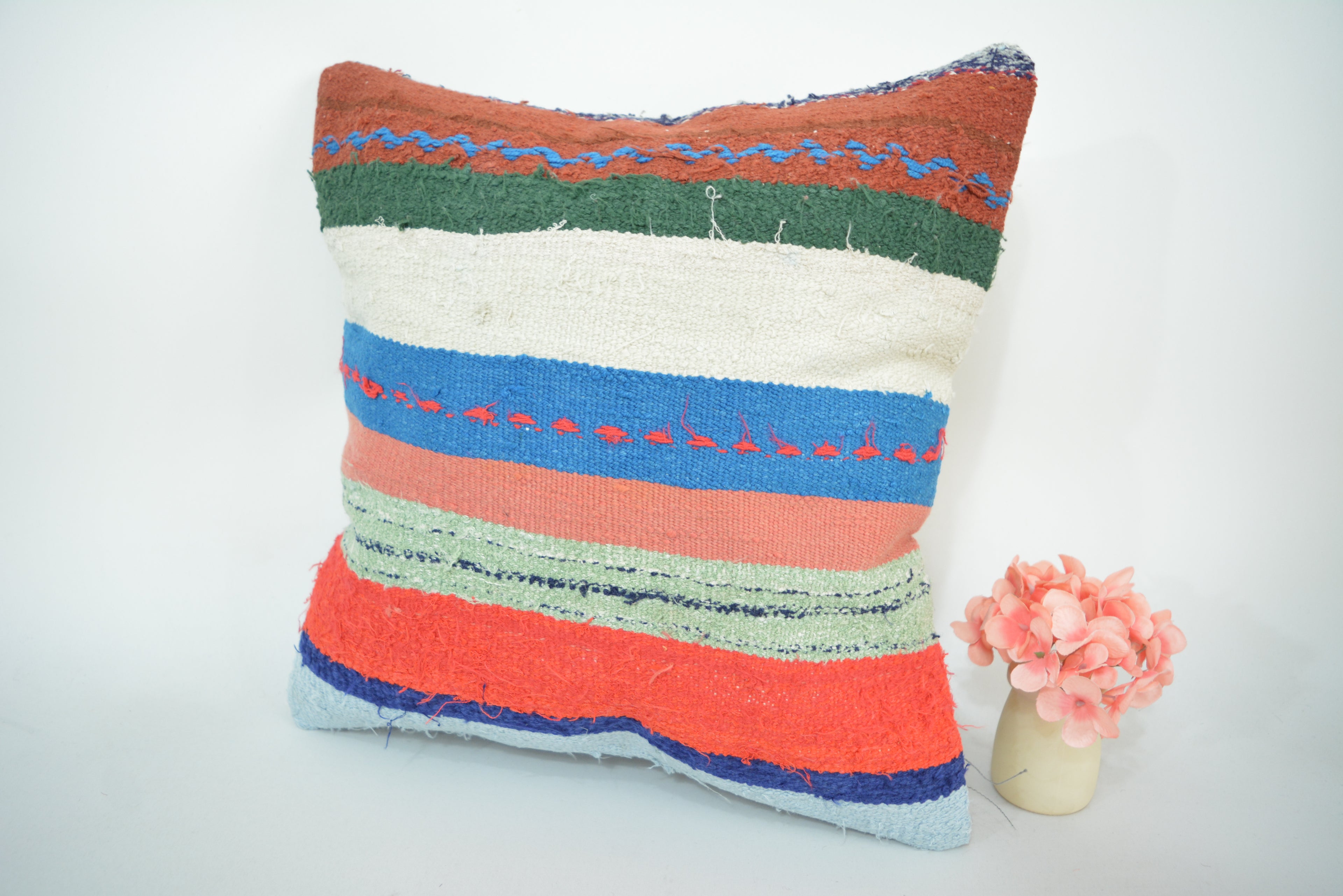 Exclusieve Boho Stijl Kelim Kussenhoes 40x40cm. // 16x16in.