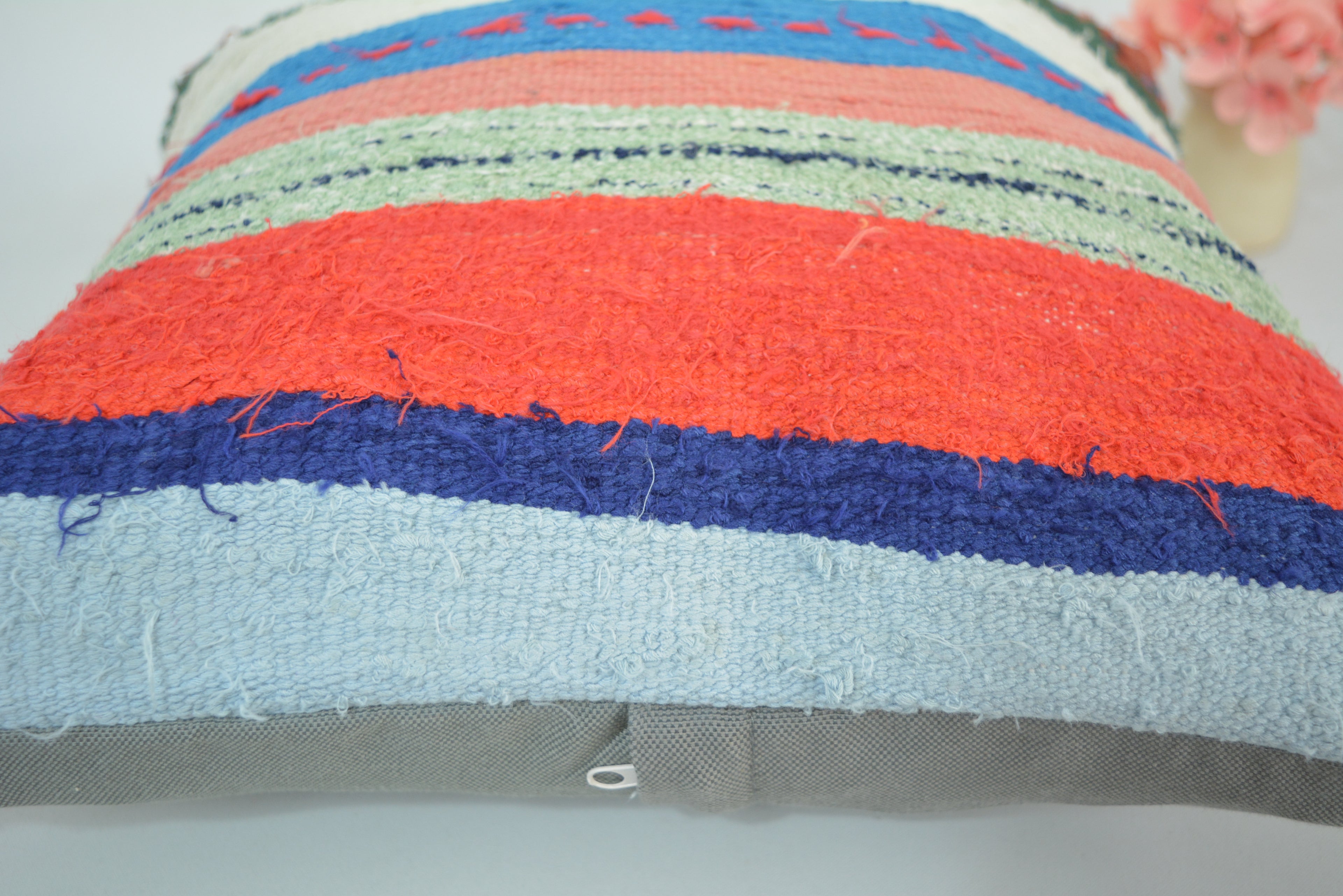Exclusieve Boho Stijl Kelim Kussenhoes 40x40cm. // 16x16in.