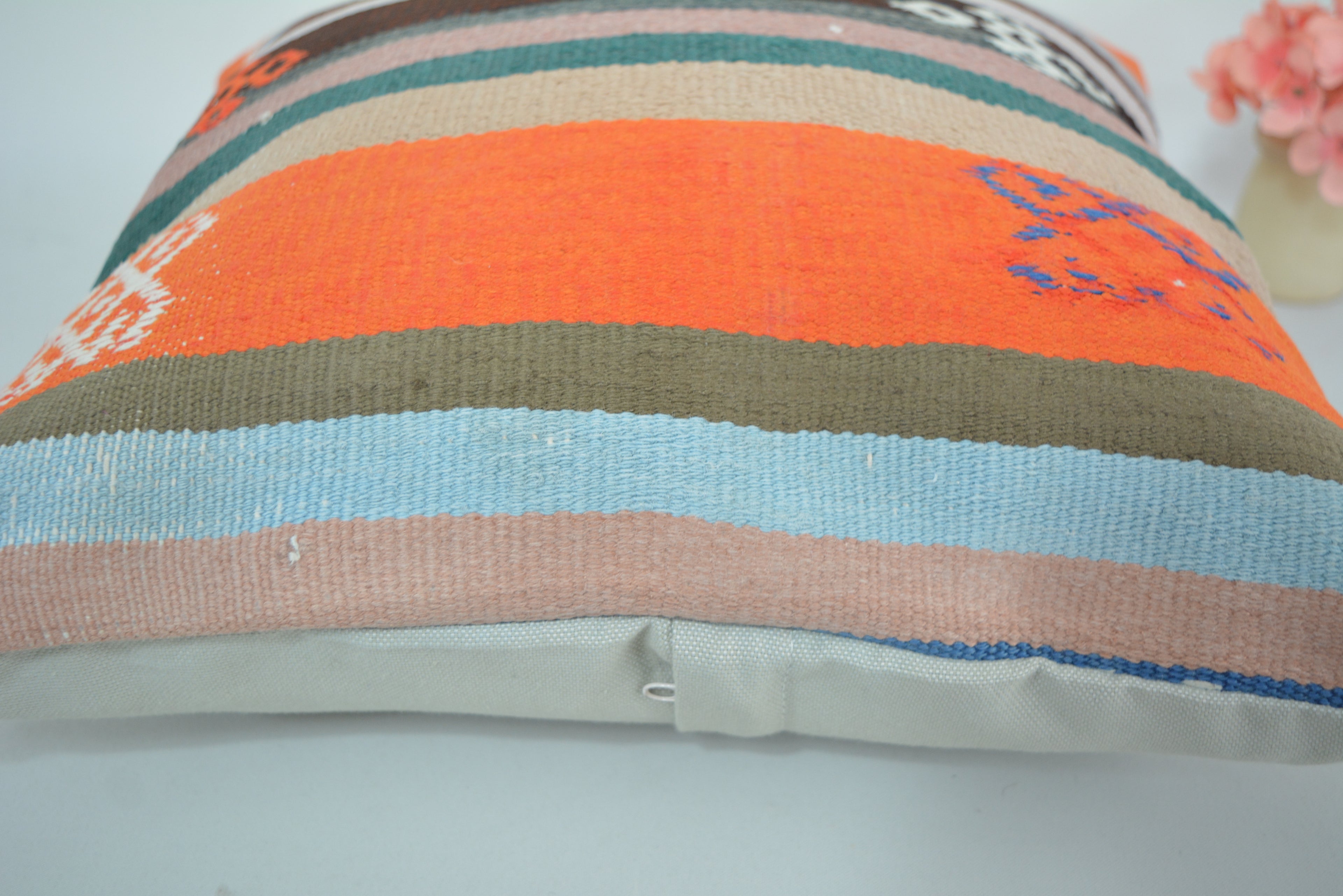 Exclusieve Boho Stijl Kelim Kussenhoes 40x40cm. // 16x16in.