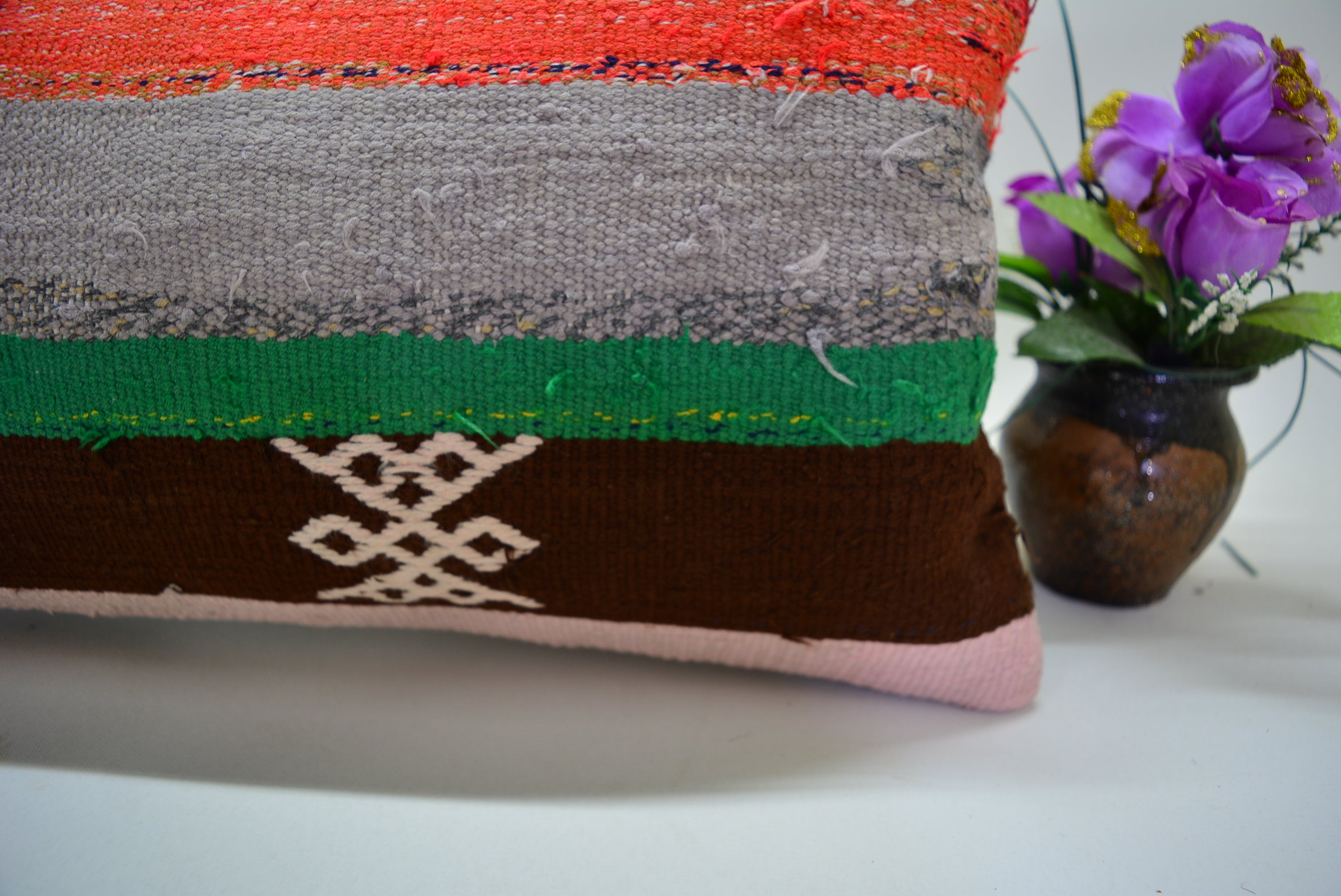 Vintage Boho Kelim Kussenhoes 30x60cm. // 12x24in.