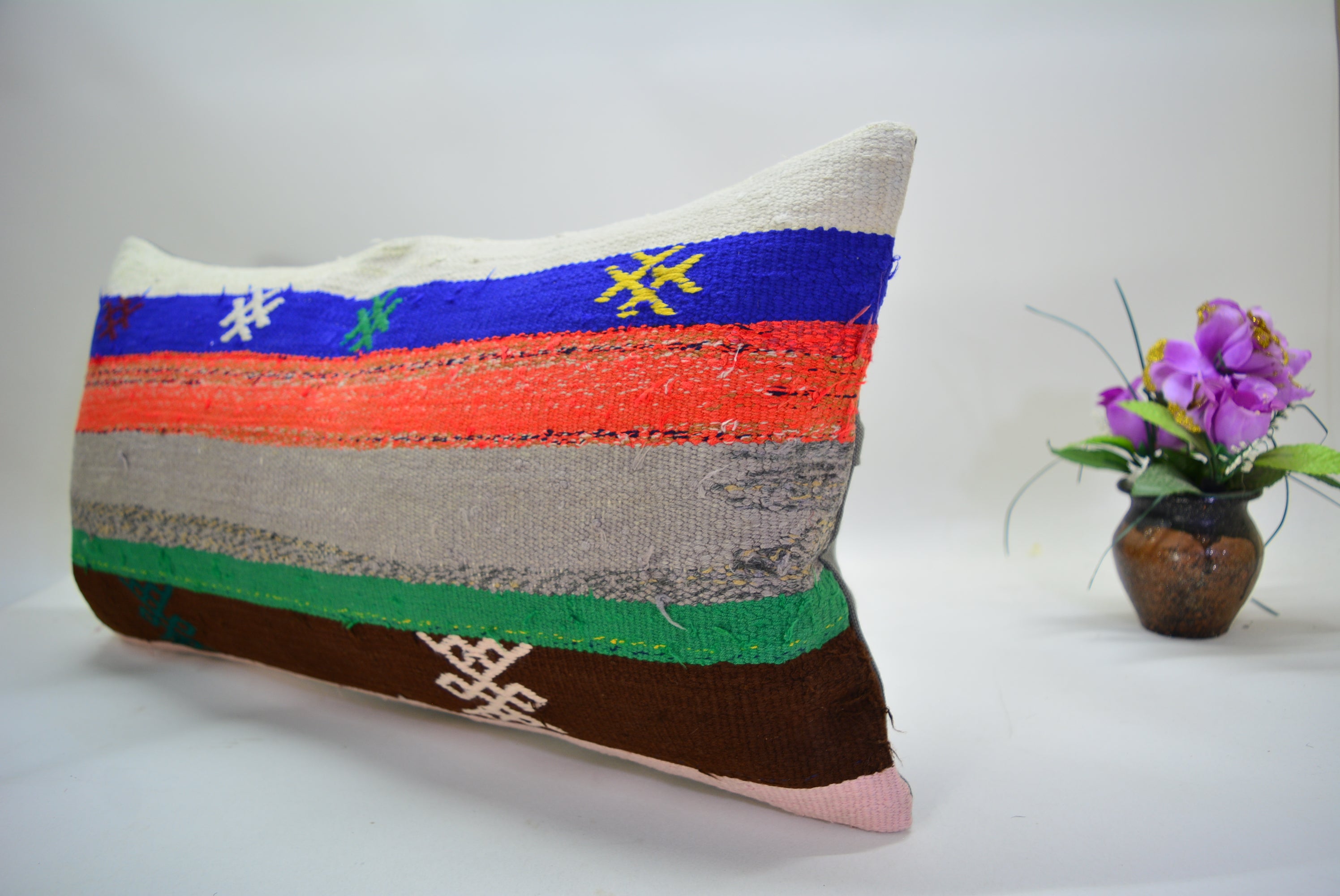Vintage Boho Kelim Kussenhoes 30x60cm. // 12x24in.
