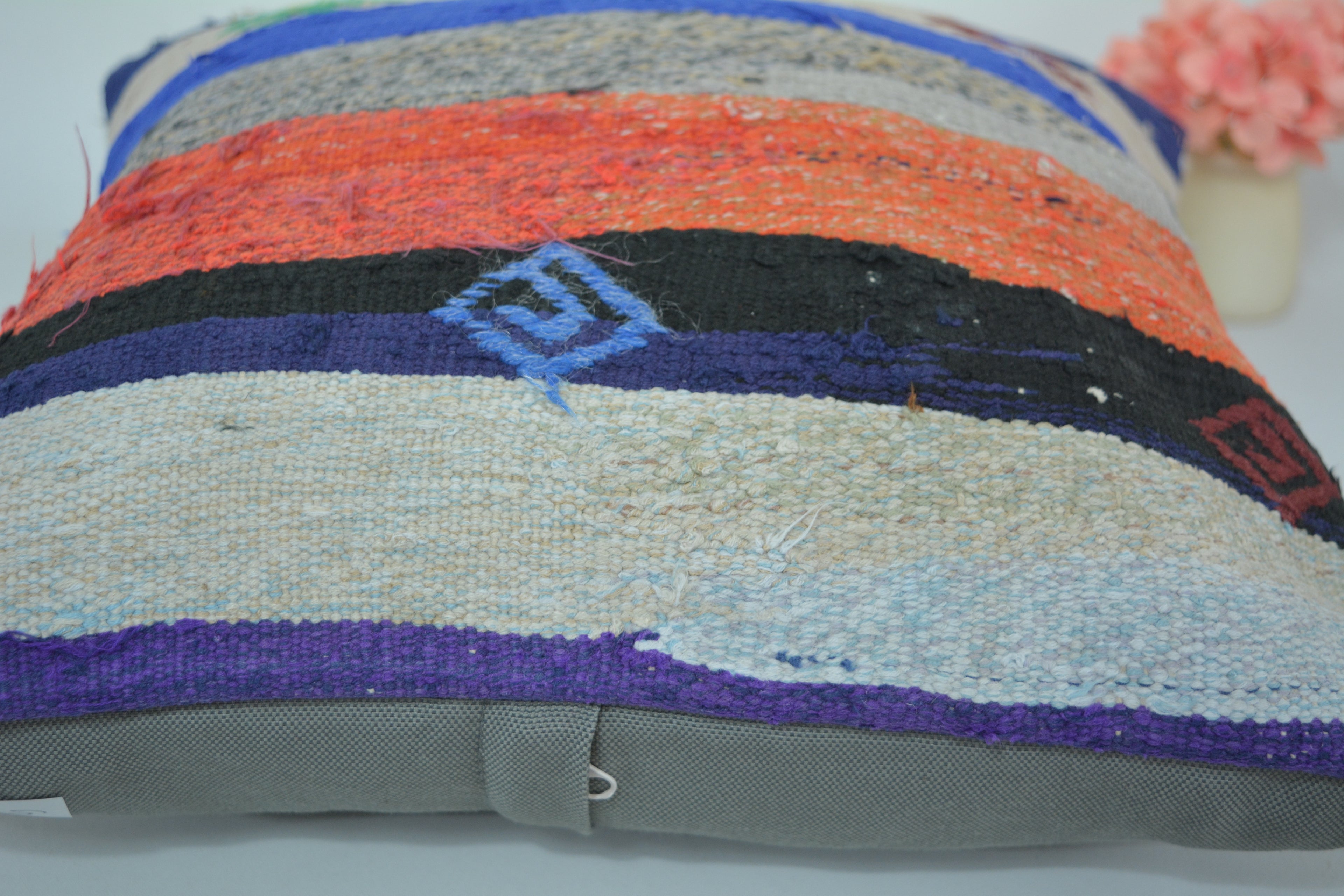 Exclusieve Boho Stijl Kelim Kussenhoes 40x40cm. // 16x16in.