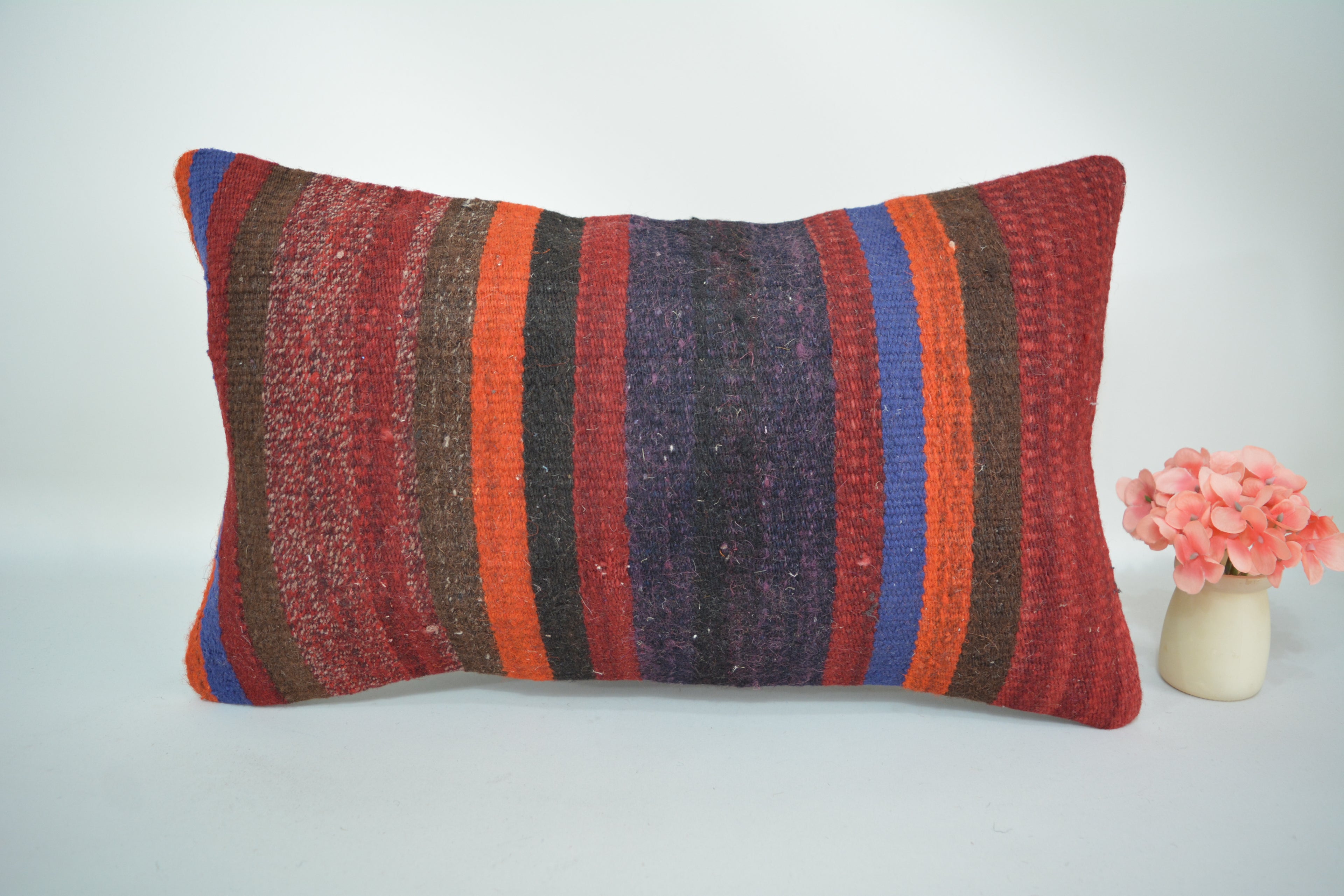 Authentiek Kelim Sierkussen 30x50cm. // 12x20in. Met de Hand Gemaakt uit Originele Tapijten
