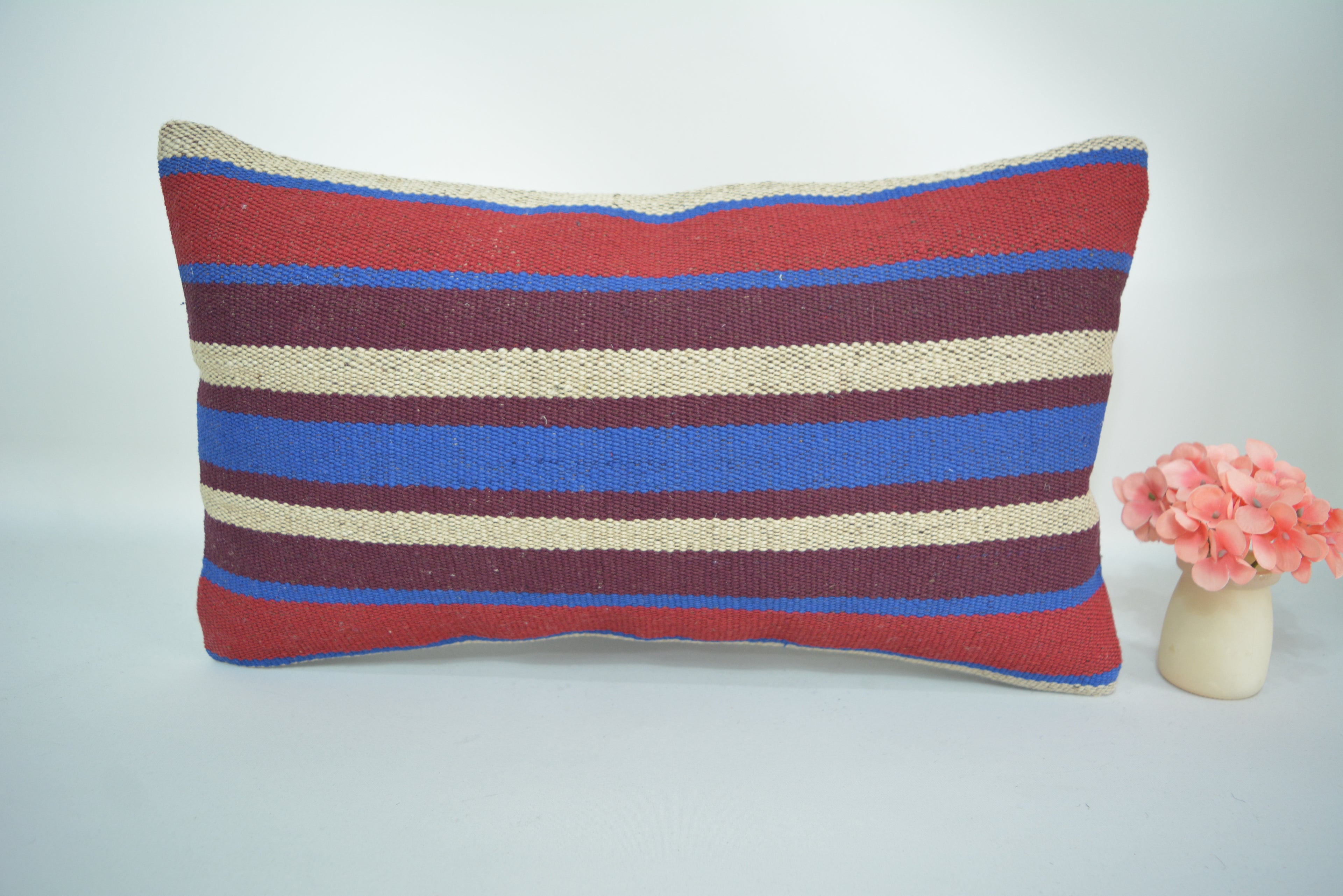 Authentiek Kelim Sierkussen 30x50cm. // 12x20in. Met de Hand Gemaakt uit Originele Tapijten