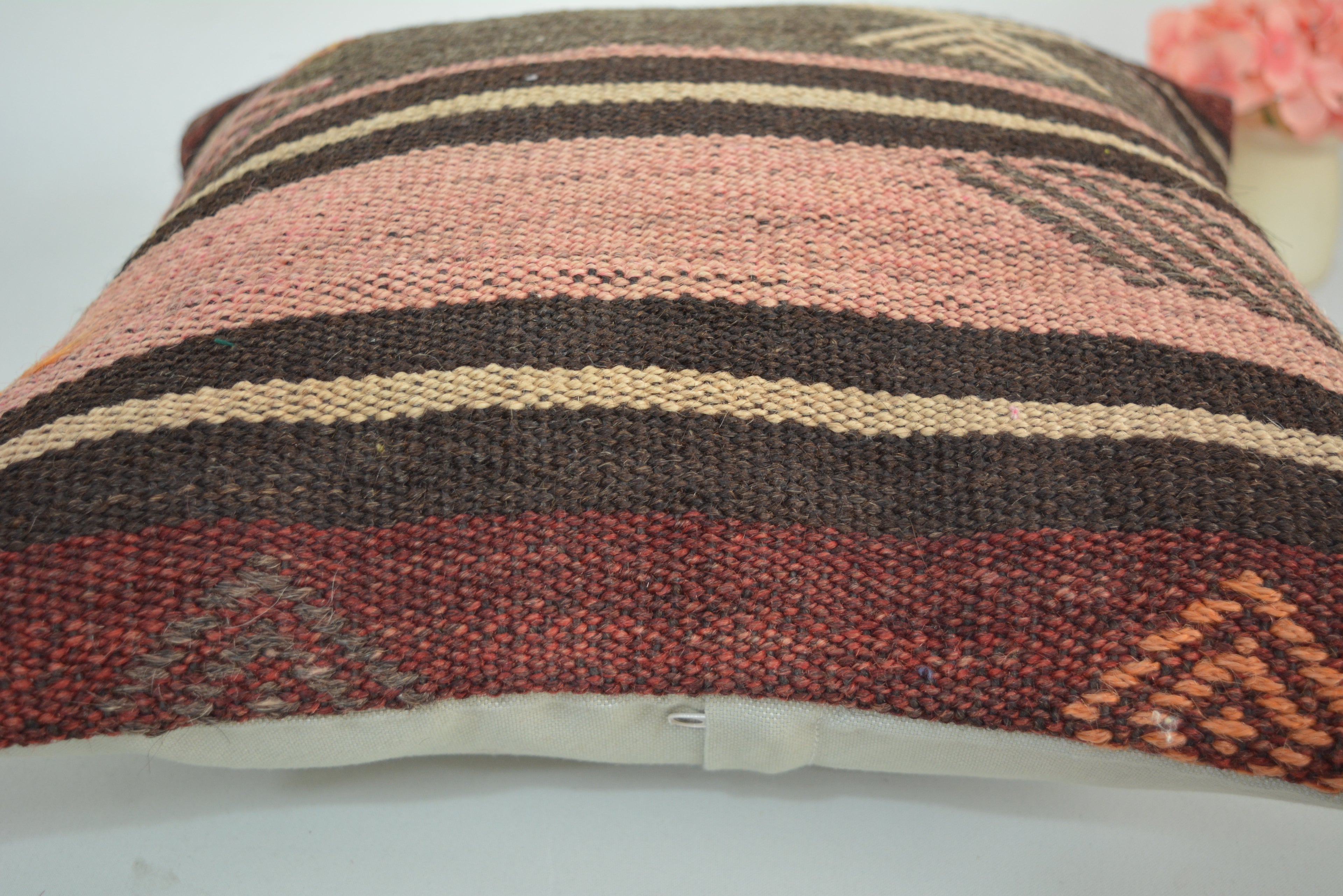 Exclusieve Boho Stijl Kelim Kussenhoes 40x40cm. // 16x16in.