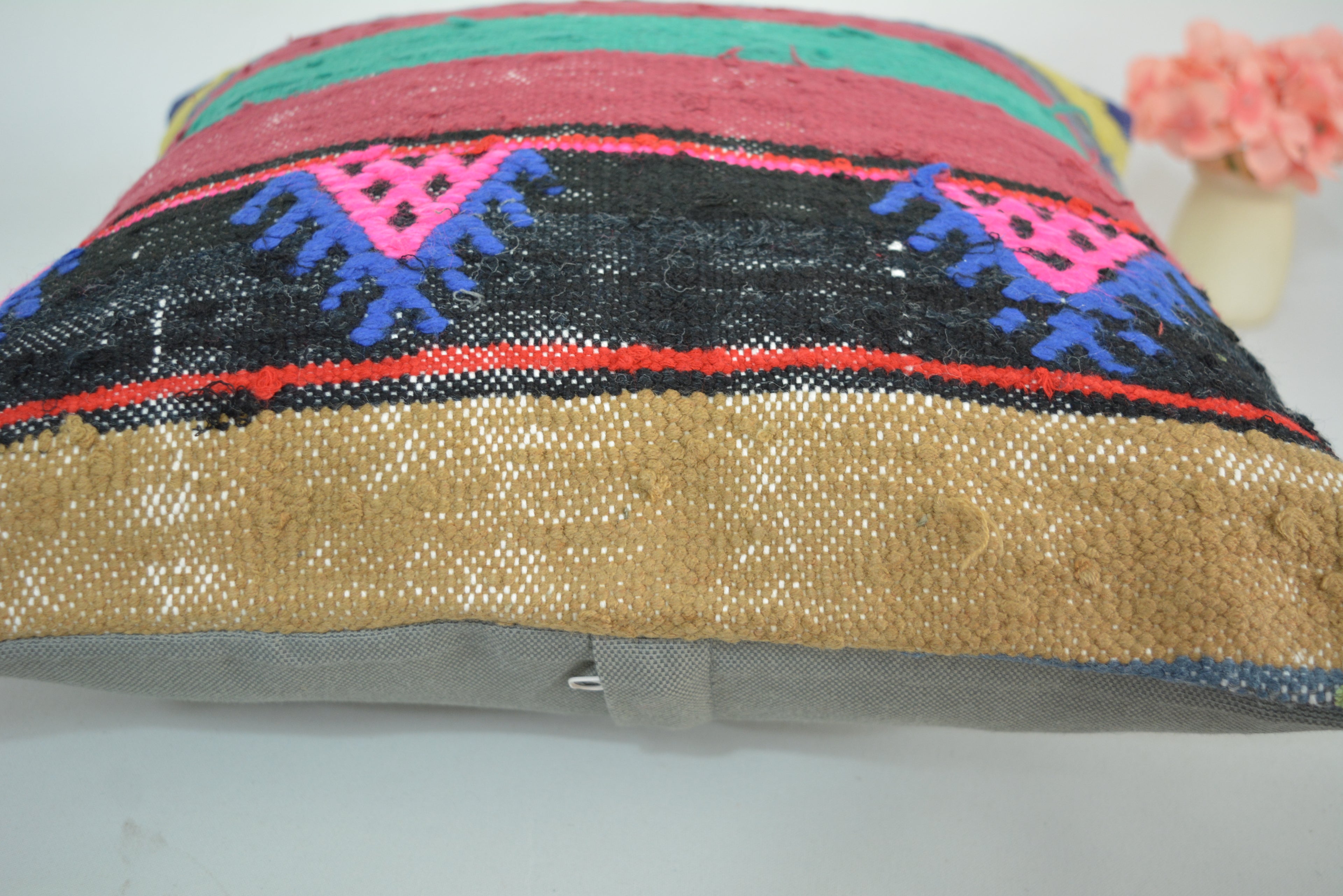 Exclusieve Boho Stijl Kelim Kussenhoes 40x40cm. // 16x16in.