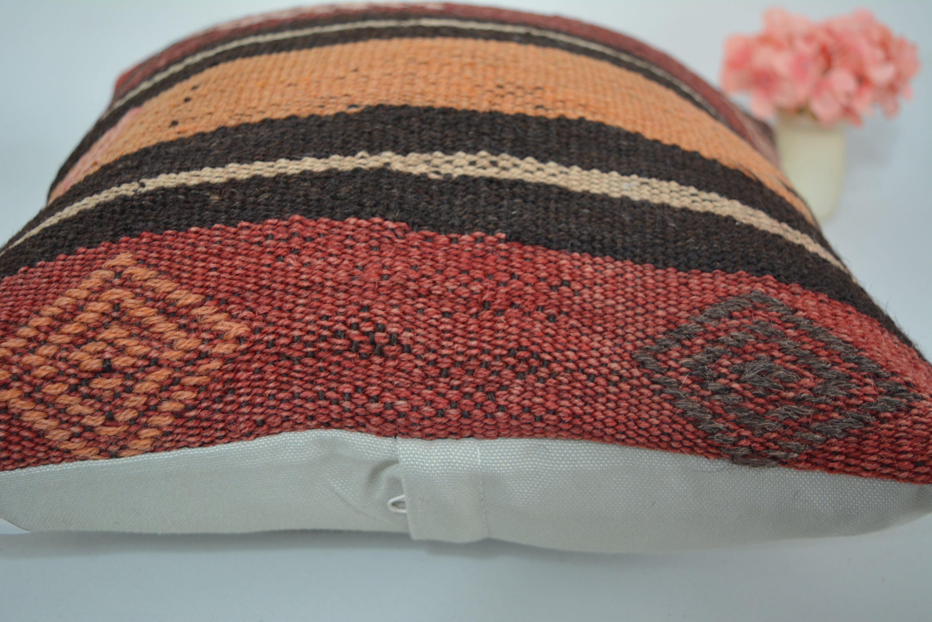 Exclusieve Boho Stijl Kelim Kussenhoes 40x40cm. // 16x16in.