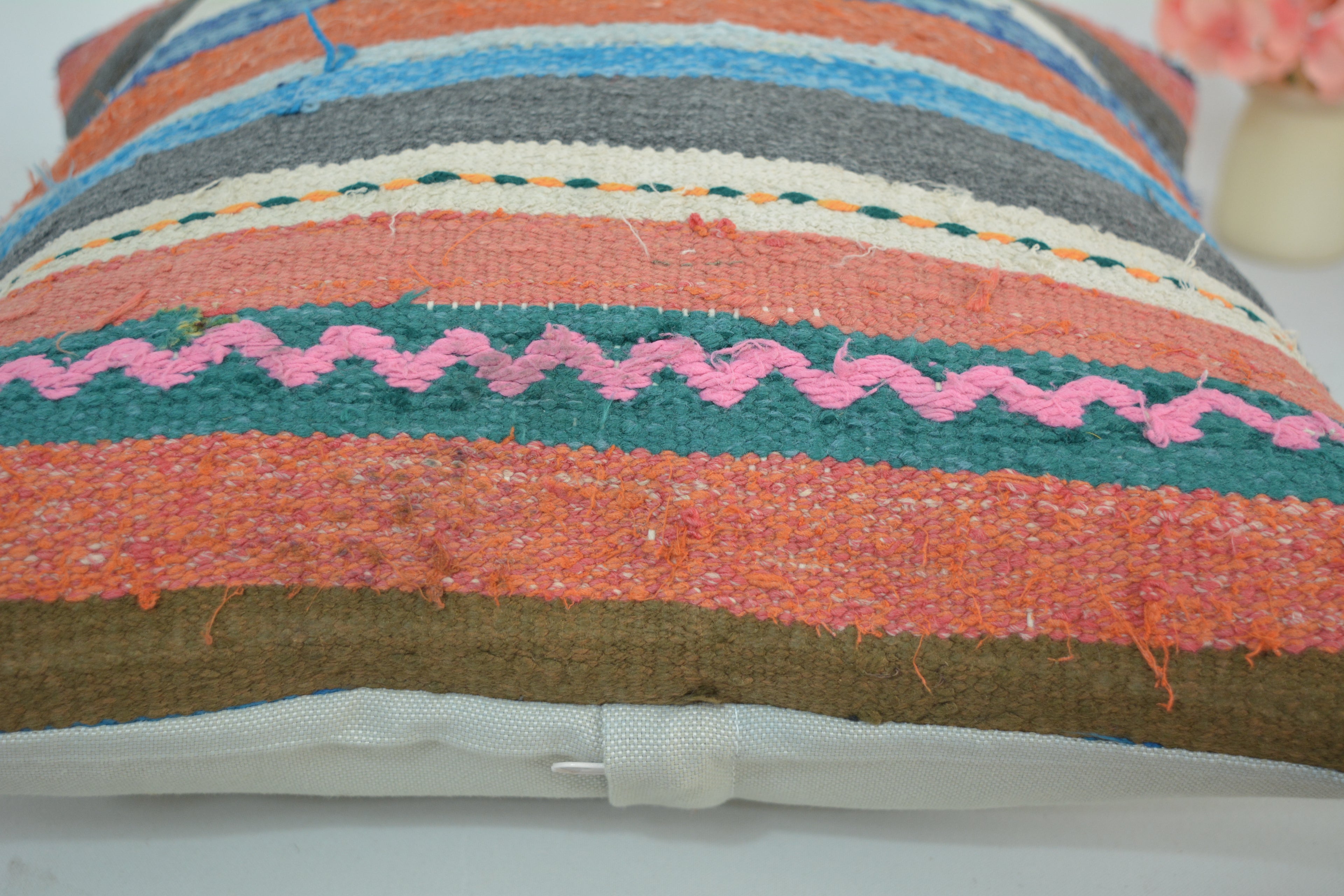 Exclusieve Boho Stijl Kelim Kussenhoes 40x40cm. // 16x16in.