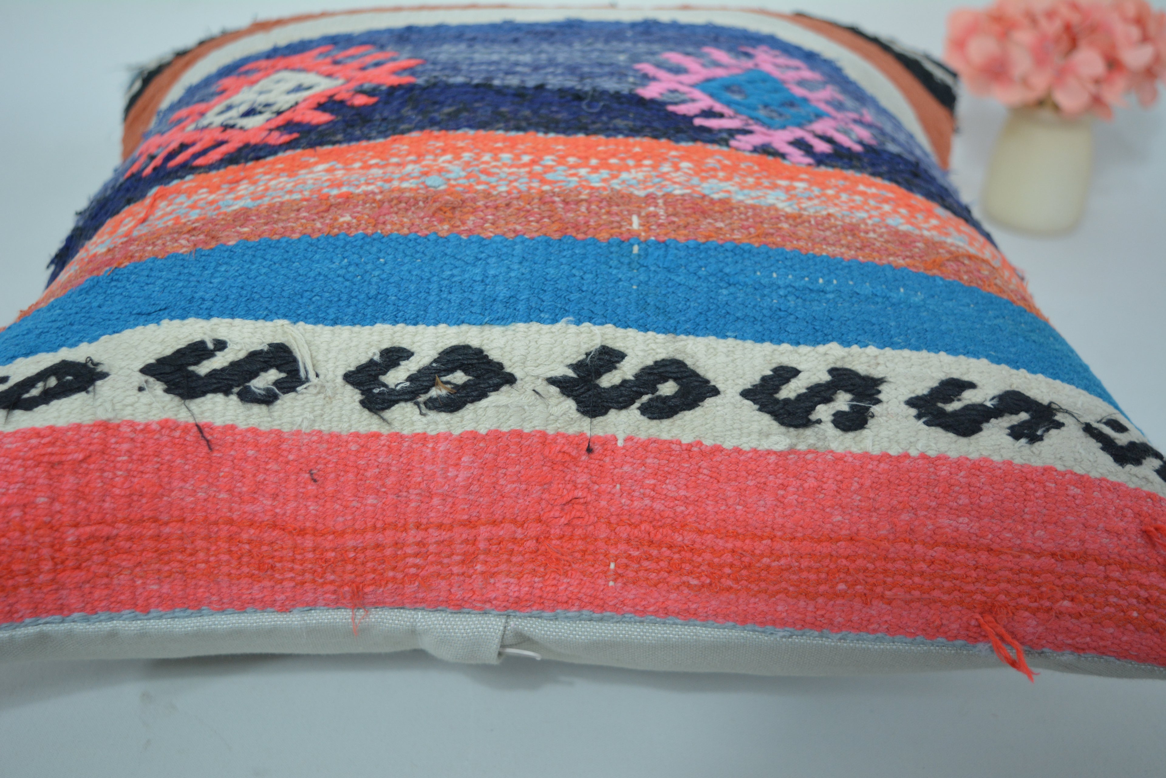 Exclusieve Boho Stijl Kelim Kussenhoes 40x40cm. // 16x16in.