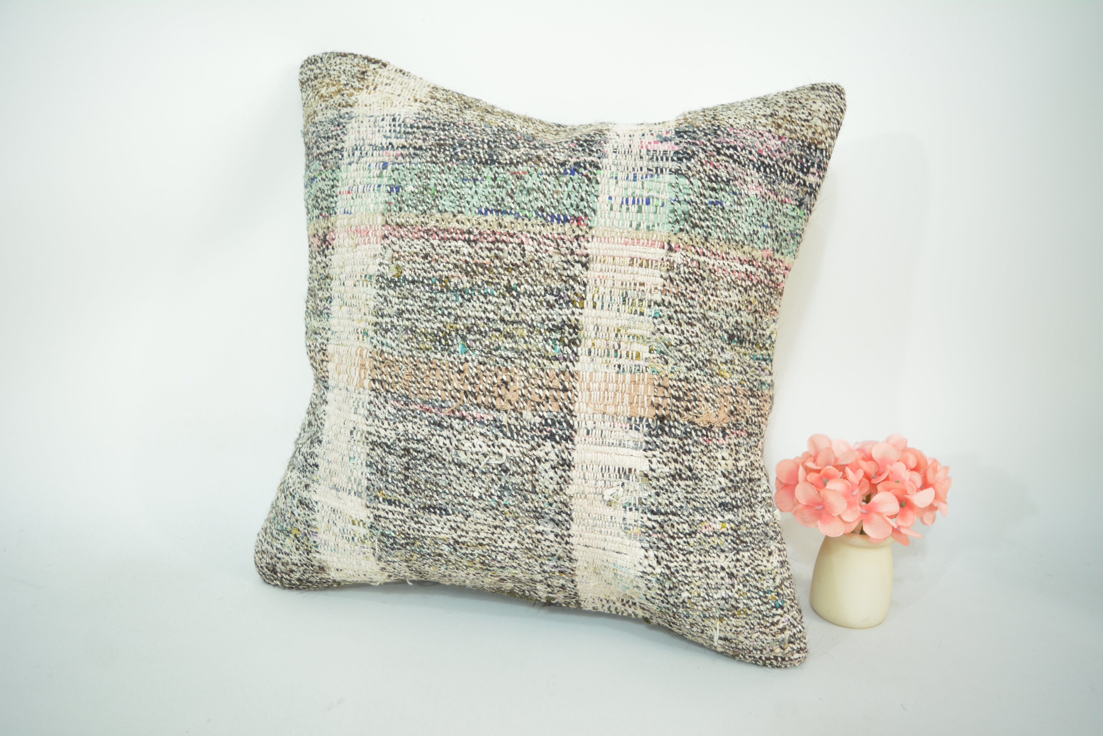 Exclusieve Boho Stijl Kelim Kussenhoes 40x40cm. // 16x16in.