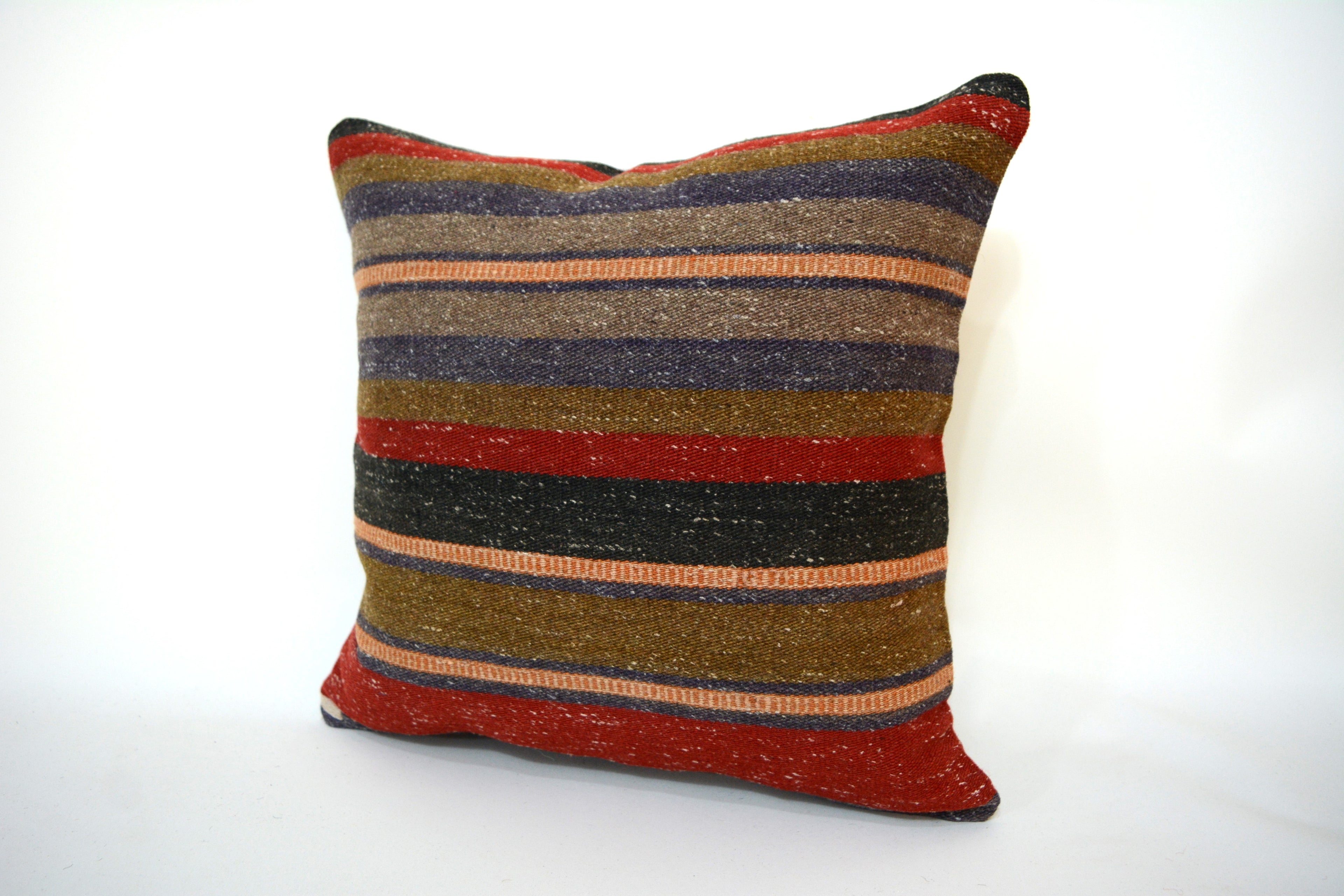 Decoratief Kussen van Hergebruikte Kelim 40x40cm. // 16x16in.