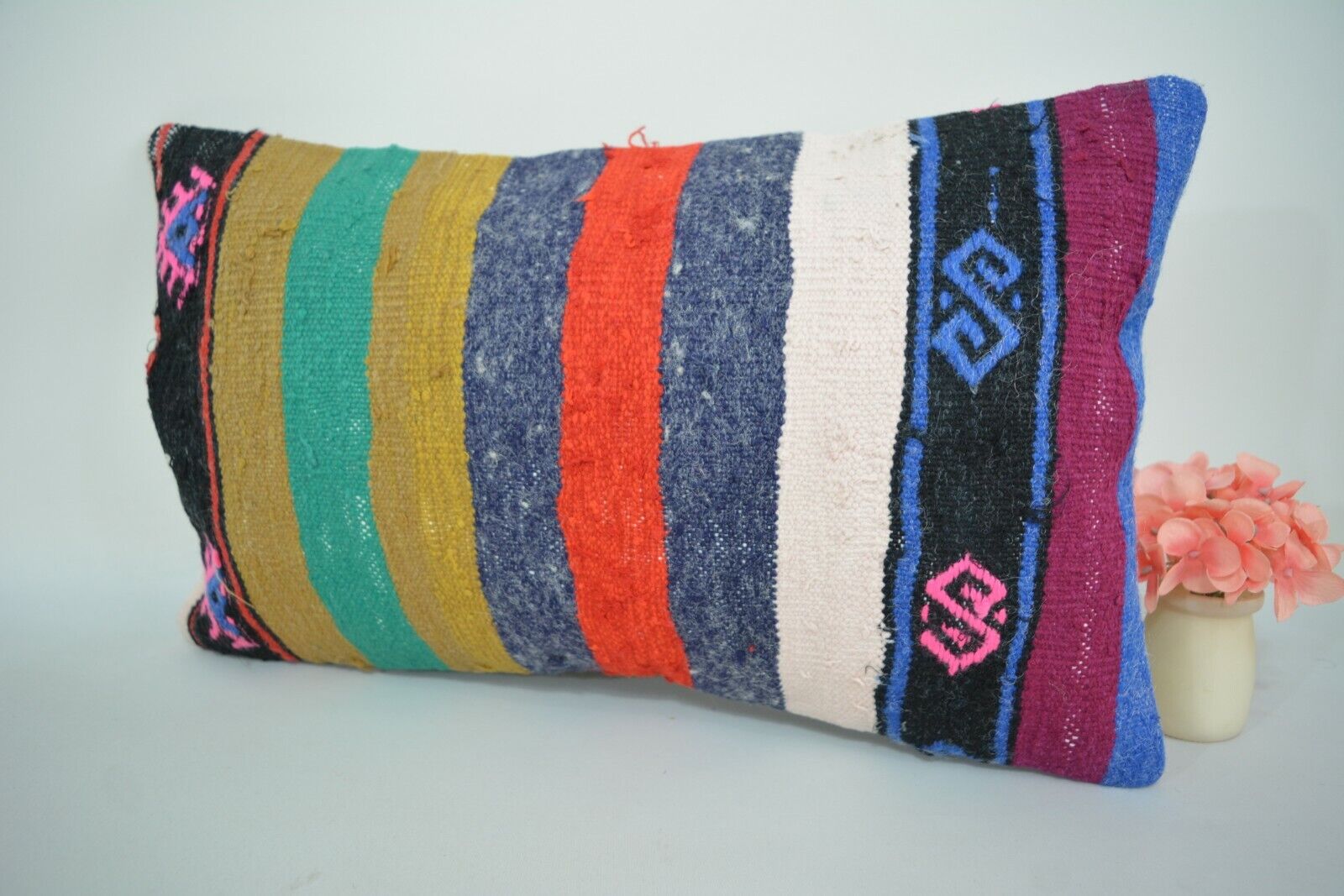Vintage Boho Kelim Kussenhoes 30x60cm. // 12x24in.