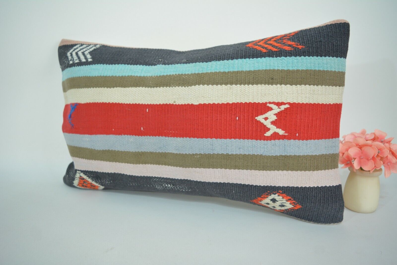 Vintage Boho Kelim Kussenhoes 30x60cm. // 12x24in.