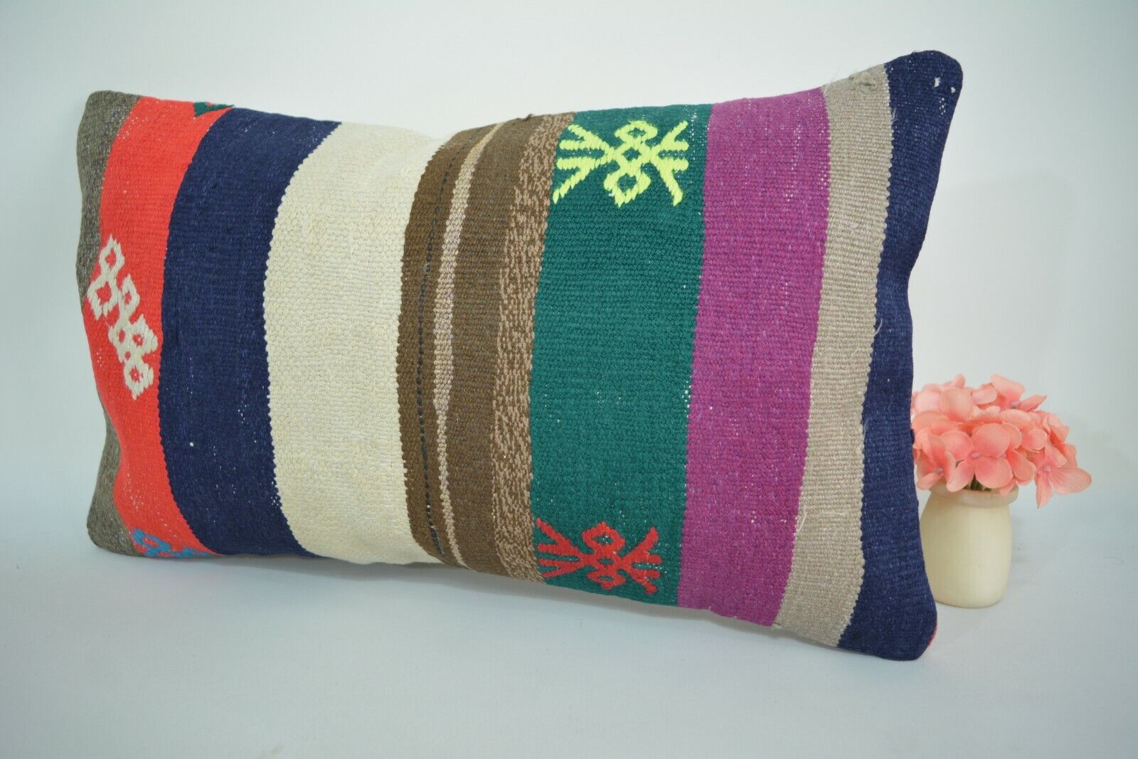 Vintage Boho Kelim Kussenhoes 30x60cm. // 12x24in.